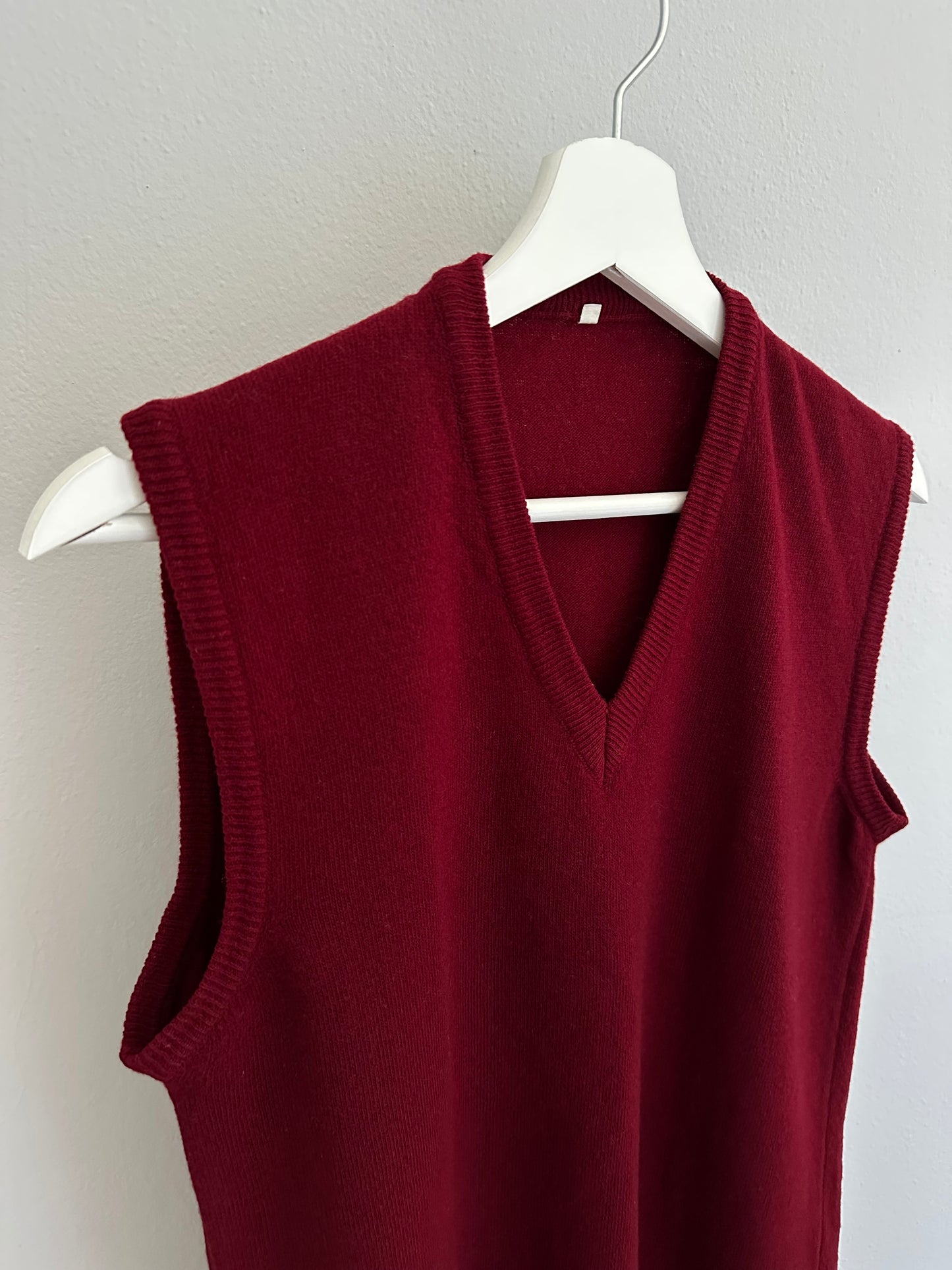 Gilet Anni ‘80/‘90 in Lana Bordeaux Tg.40/42/44