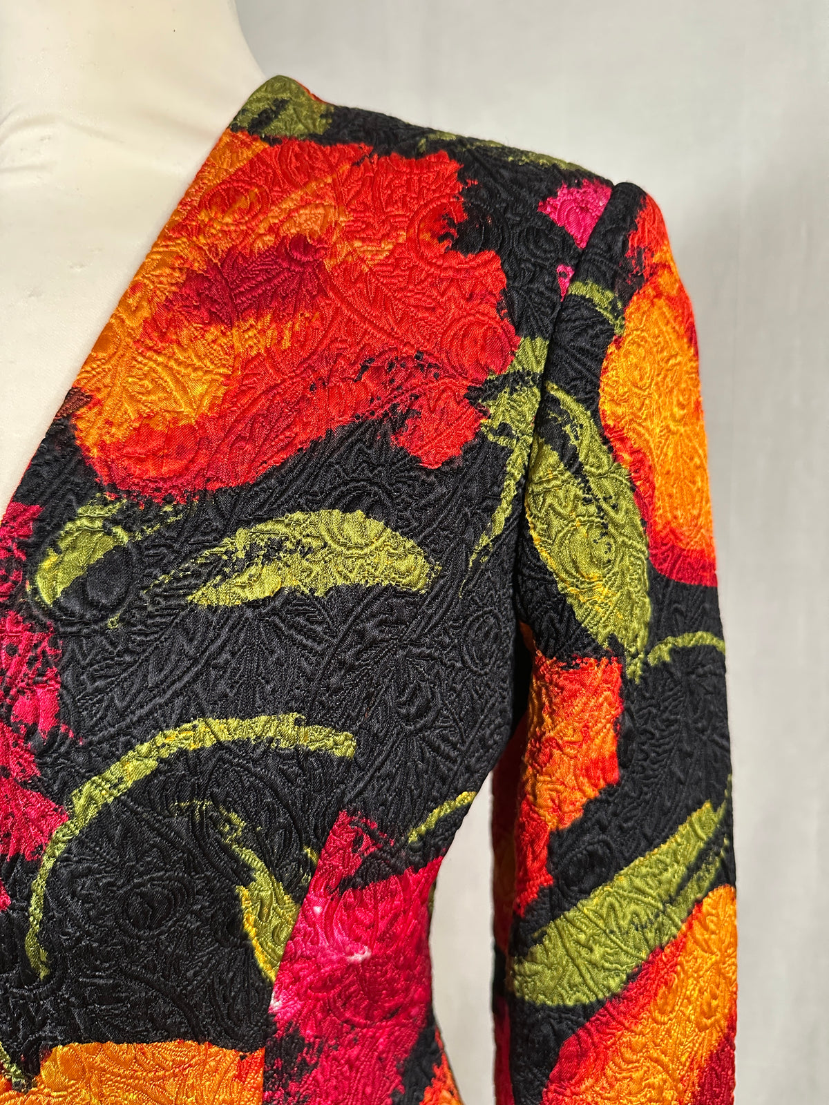 Giacca Anni ‘90 Pianoforte MaxMara Lana e Seta a Fiori