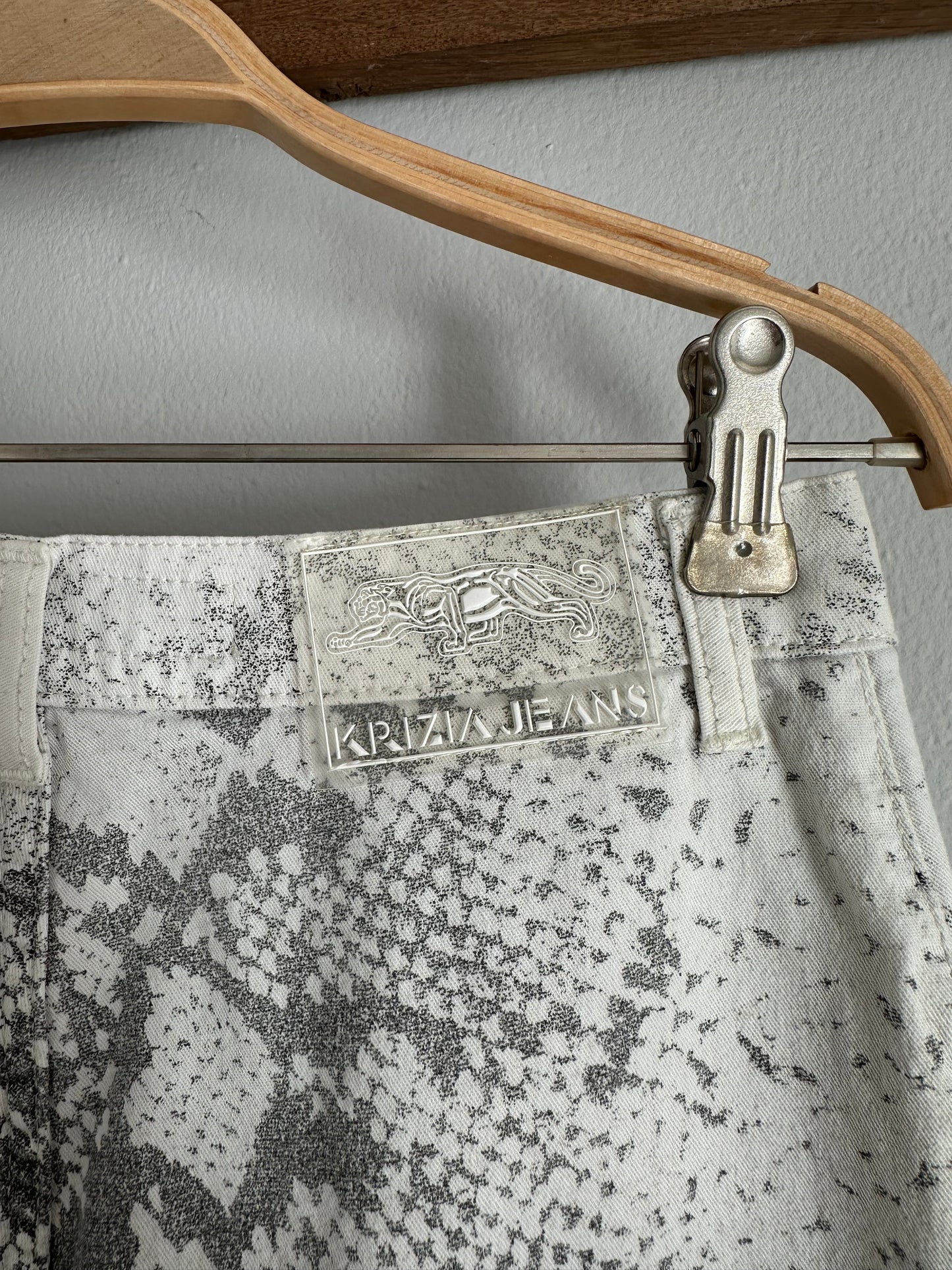 Pantaloni Krizia Jeans Pitonati Anni ‘90 Tg.38/40