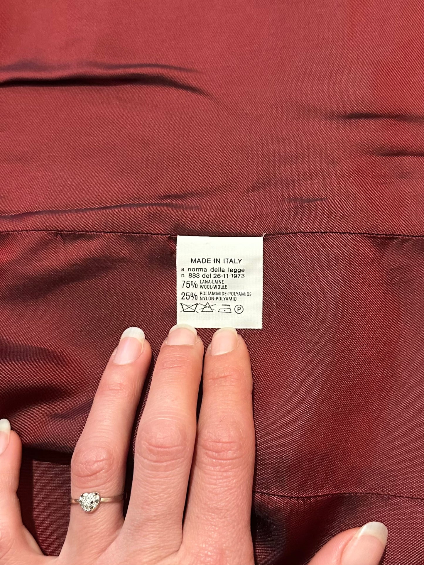 Gilet Yves Saint Laurent Anni ‘80 in Misto Lana Rosso