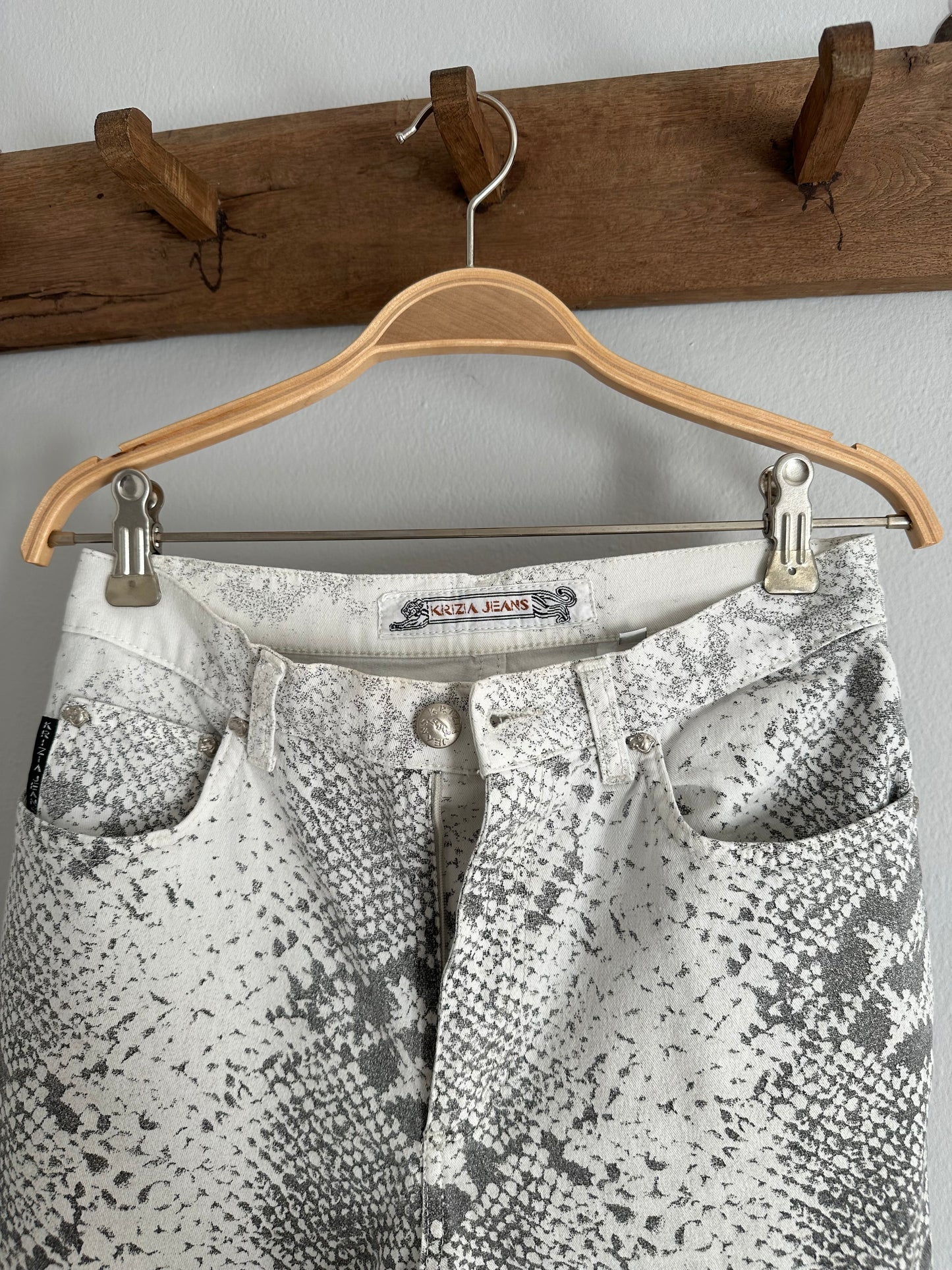 Pantaloni Krizia Jeans Pitonati Anni ‘90 Tg.38/40