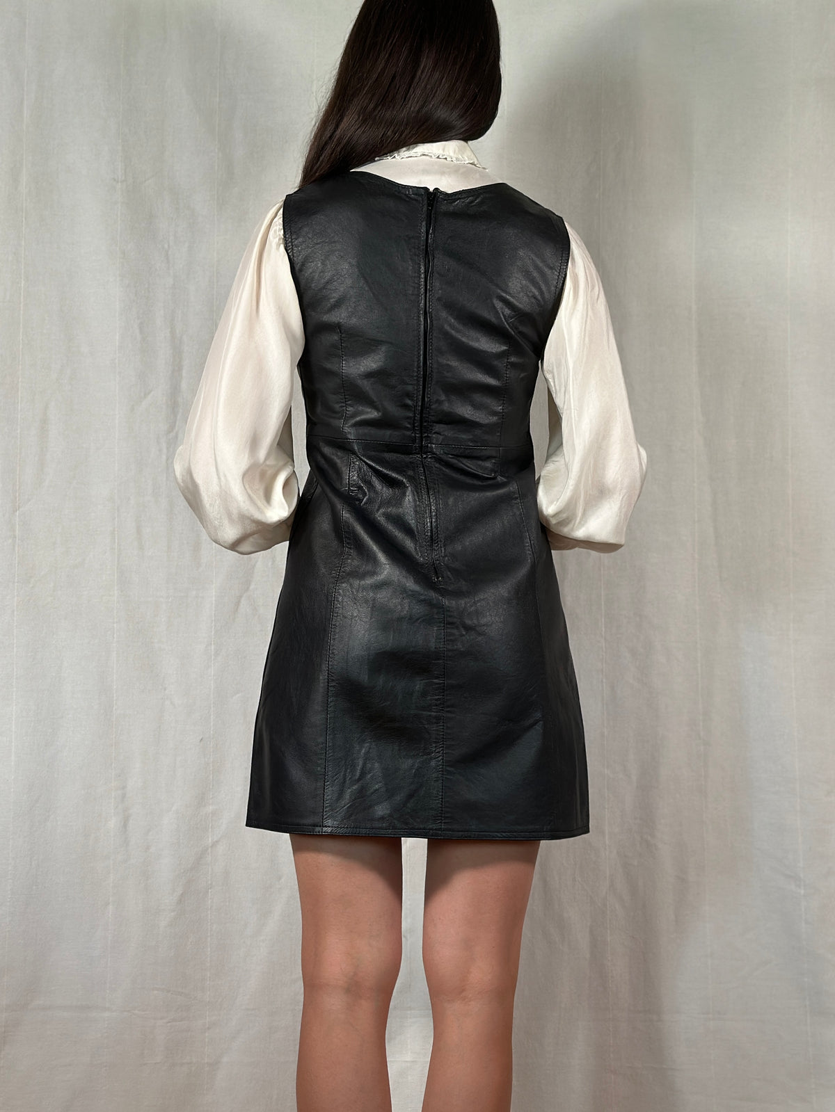 Abito Vintage Elisa Landri Anni ‘90 in Pelle Nera