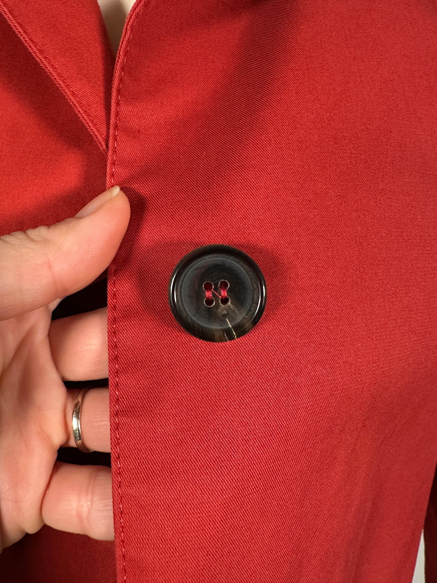 Impermeabile ‘S Max Mara in Cotone Rosso Mattone