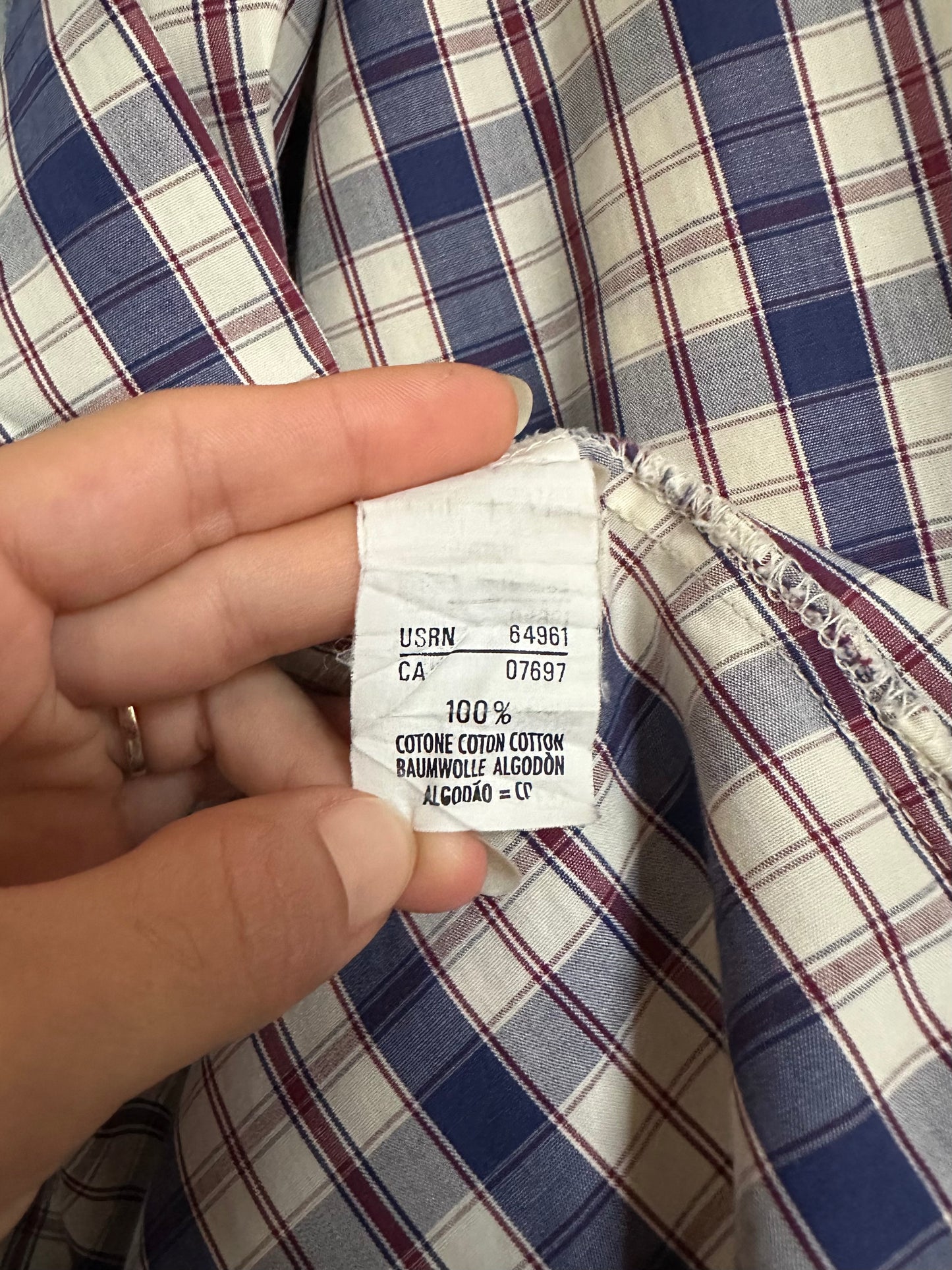 Camicia Benetton Vintage Anni ‘90 a Quadri Tg.40/42