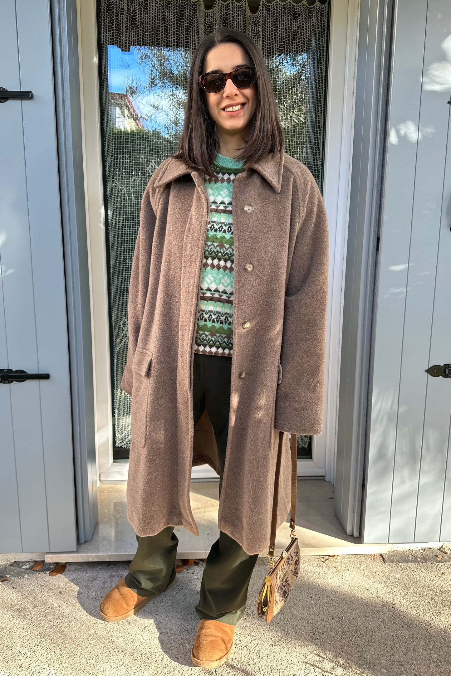 Cappotto Weekend by Max Mara Vintage Anni ‘90 Marrone Mocha Tg. Da 44 a 54