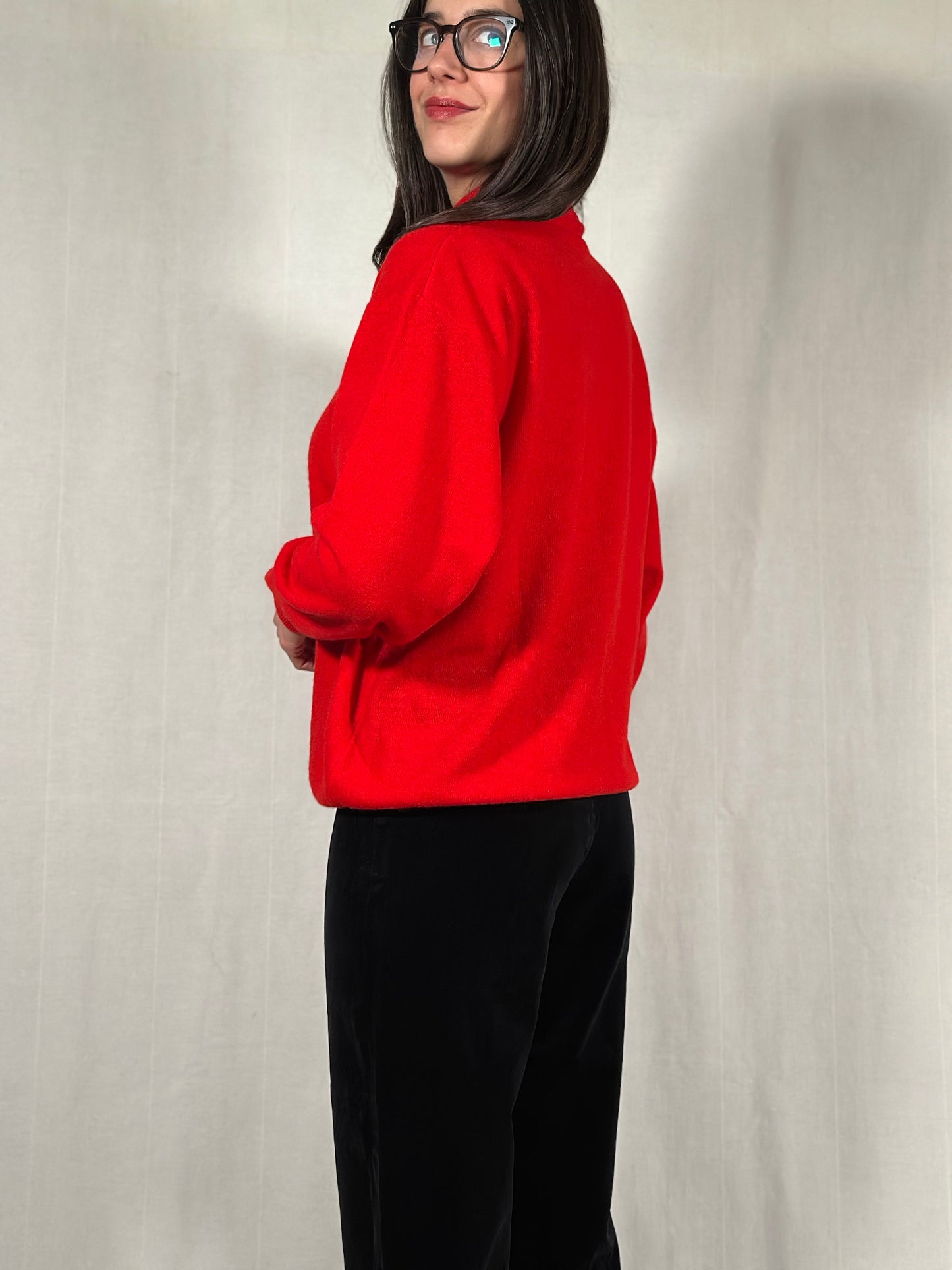 Lupetto Vintage Nuovo in Lana Rosso