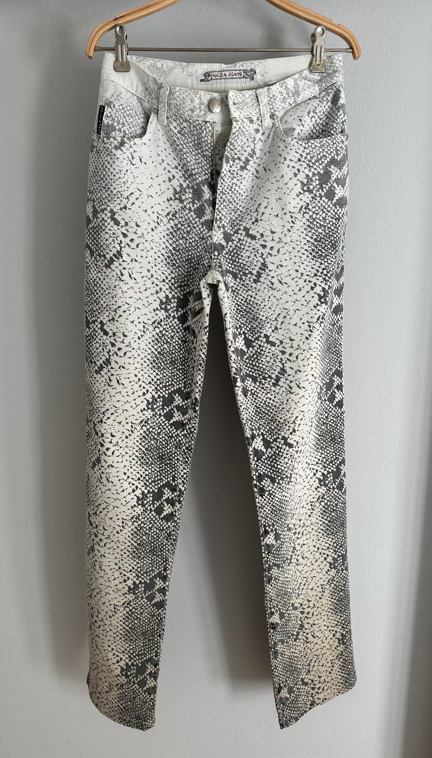 Pantaloni Krizia Jeans Pitonati Anni ‘90 Tg.38/40