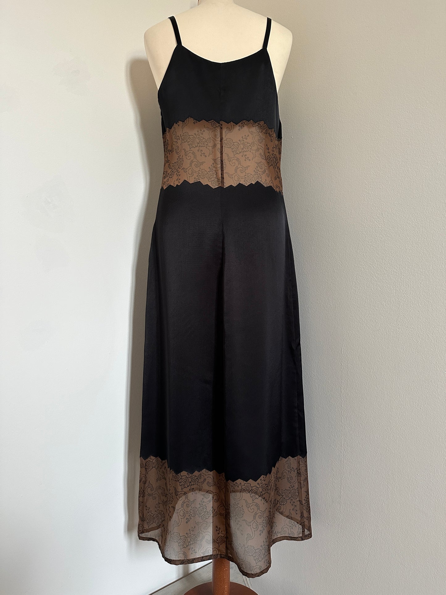Slip Dress Fendi Vintage Anni ‘90 Nero e Marrone