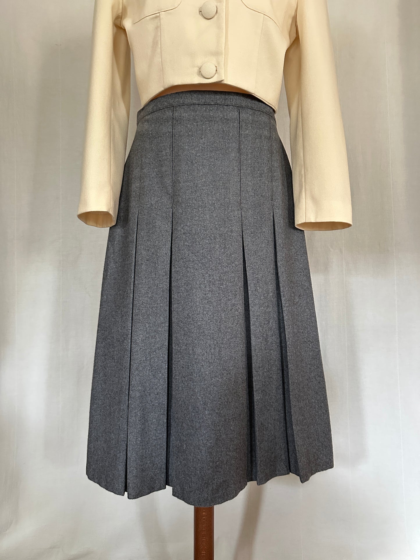 Gonna Vintage in Poli e Lana Grigia Tg.44
