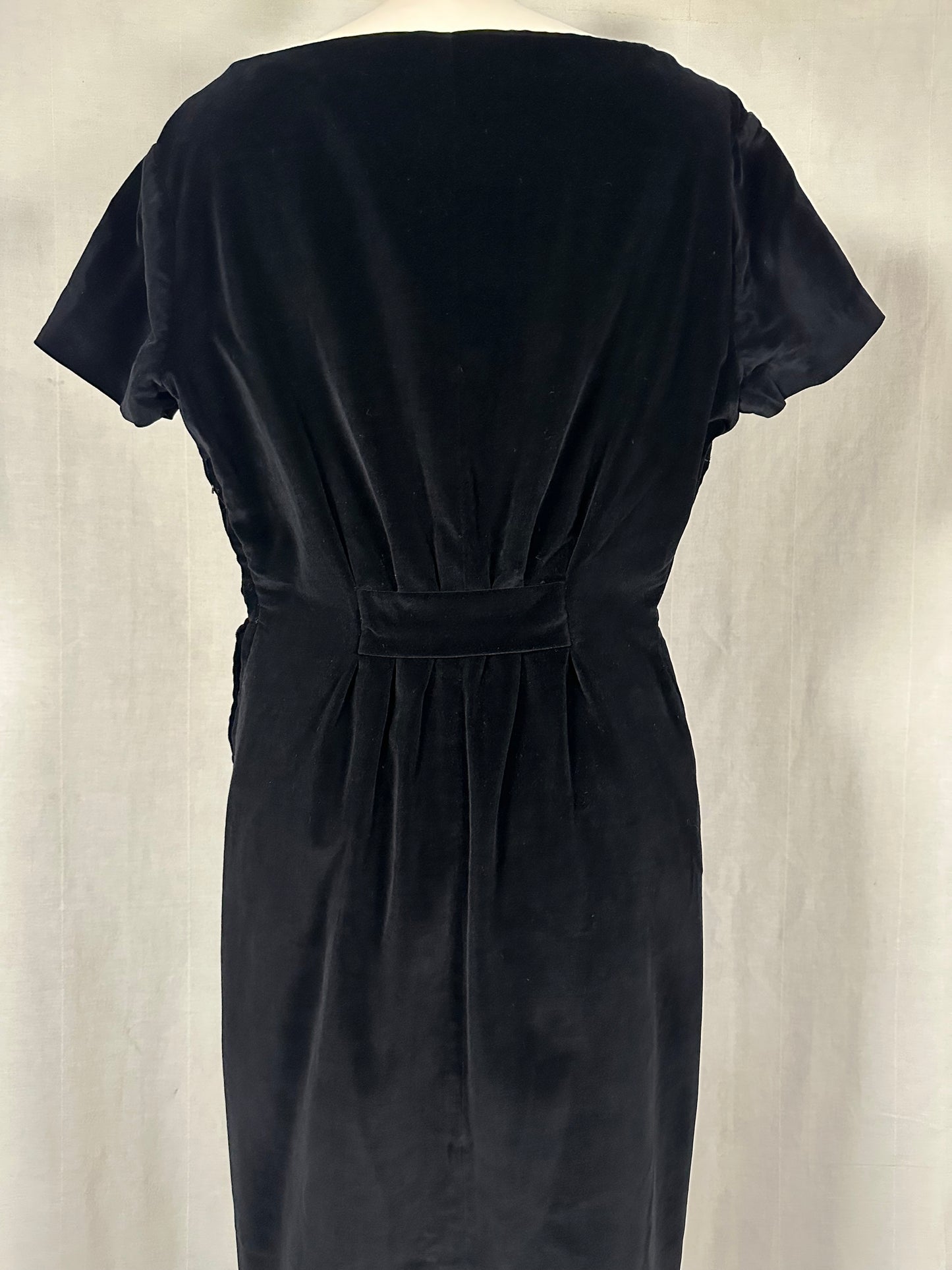 Completo Vintage Anni ‘60 Abito e Giacca in Velluto Nero