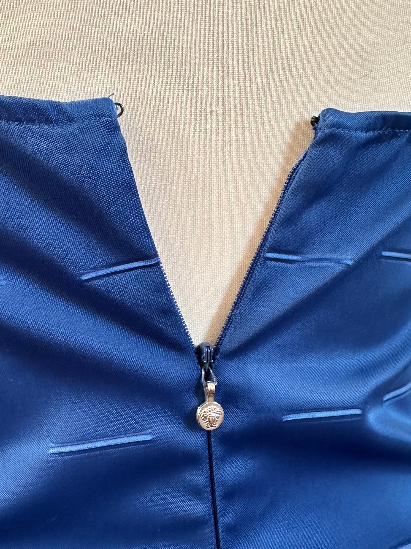 Abito Halter Versace Jeans Couture Blu Elettrico