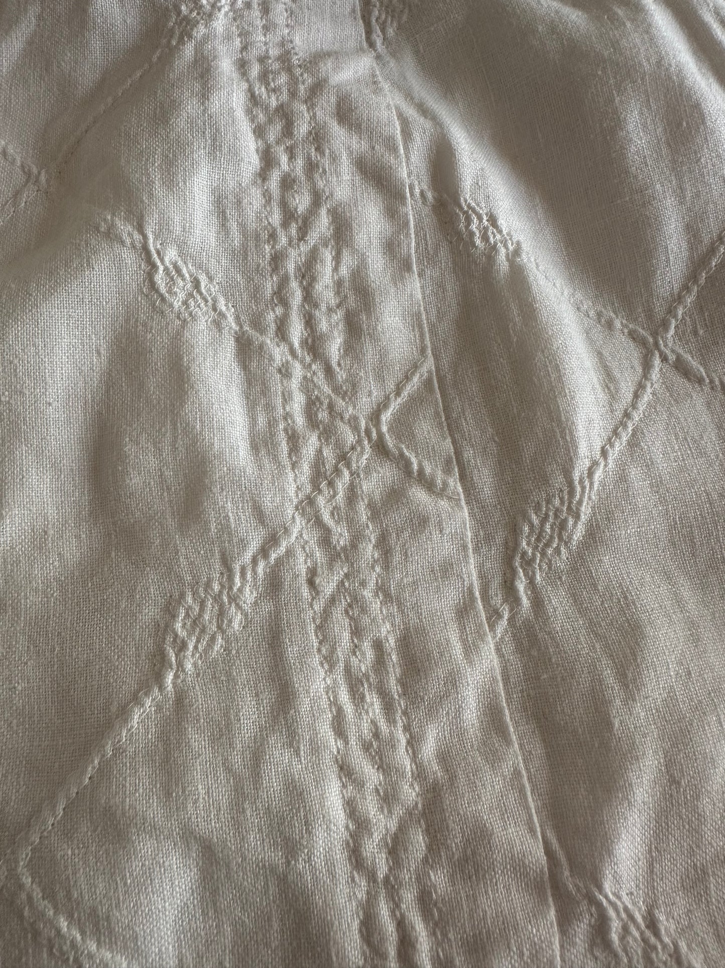 Gonna Vintage Lella Mode in Lino Bianca Tg.44/46