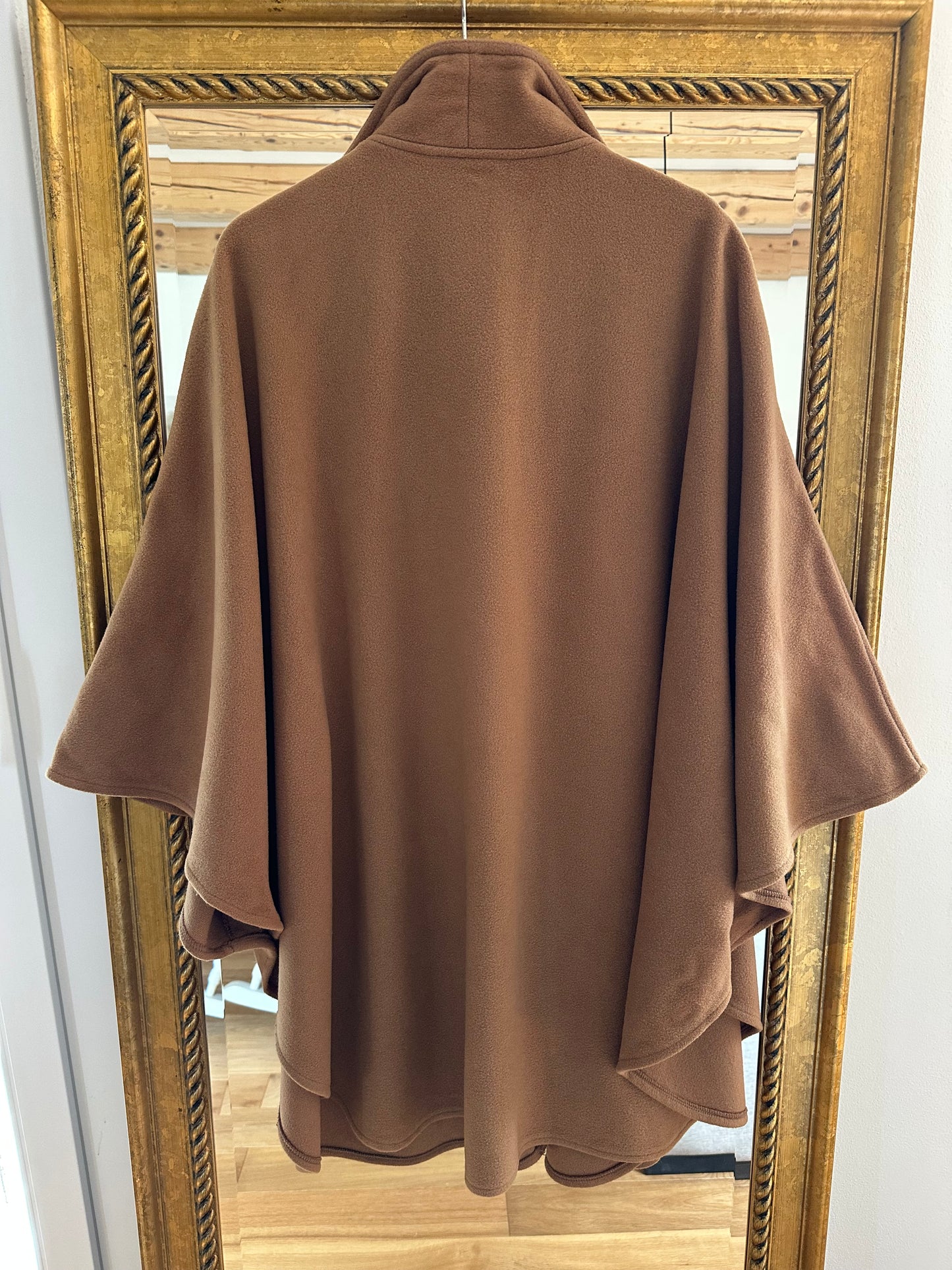 Cappa Mantella Anni ‘70 in Lana Marrone Biscotto Tg.Unica