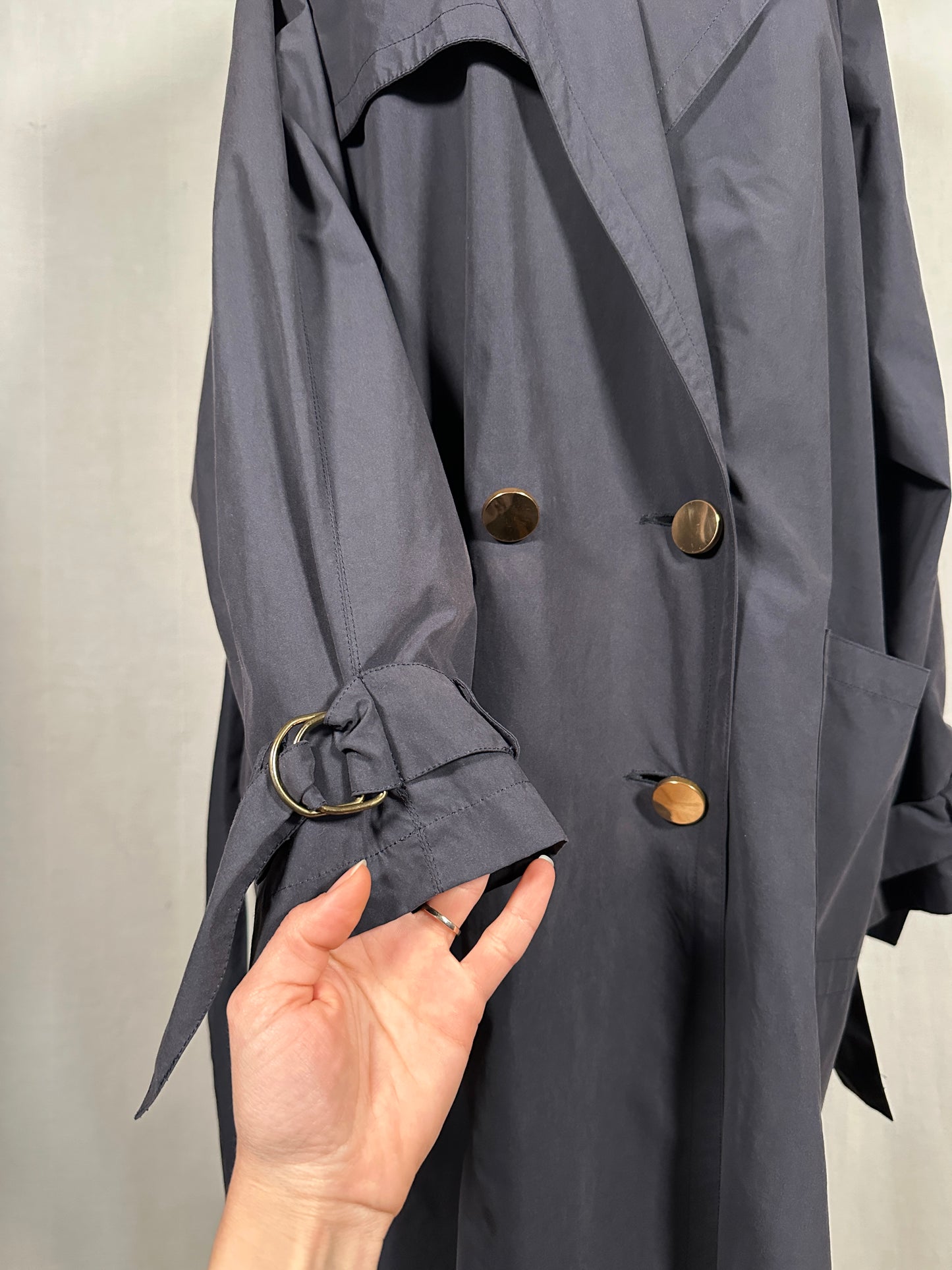 Trench Vintage Anni ‘90 Les Copains Blu Fumo