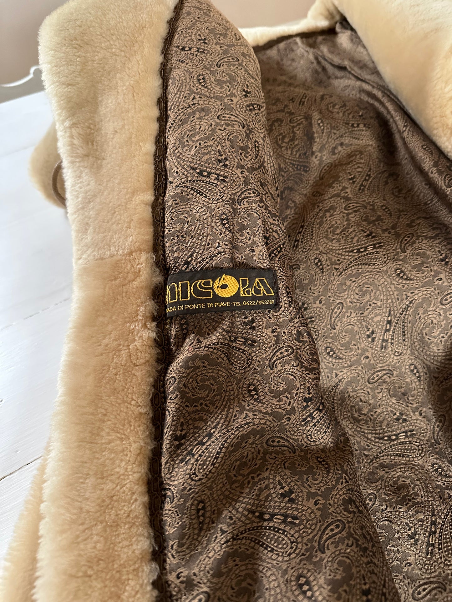 Pelliccia Vintage in Agnello Beige Tg.48/50