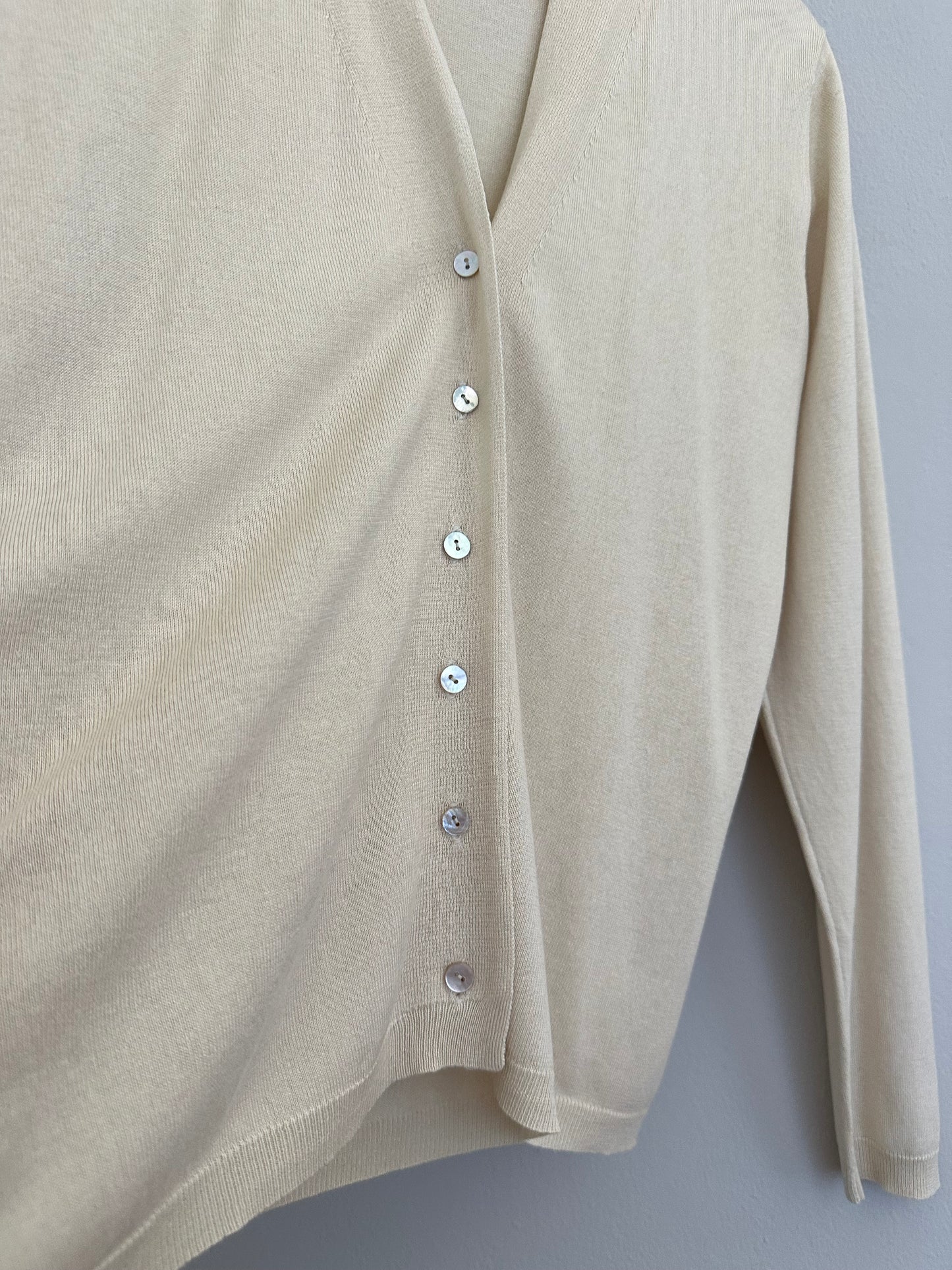 Completo Twinset Canotta e Cardigan in Seta Beige Tg.44/46