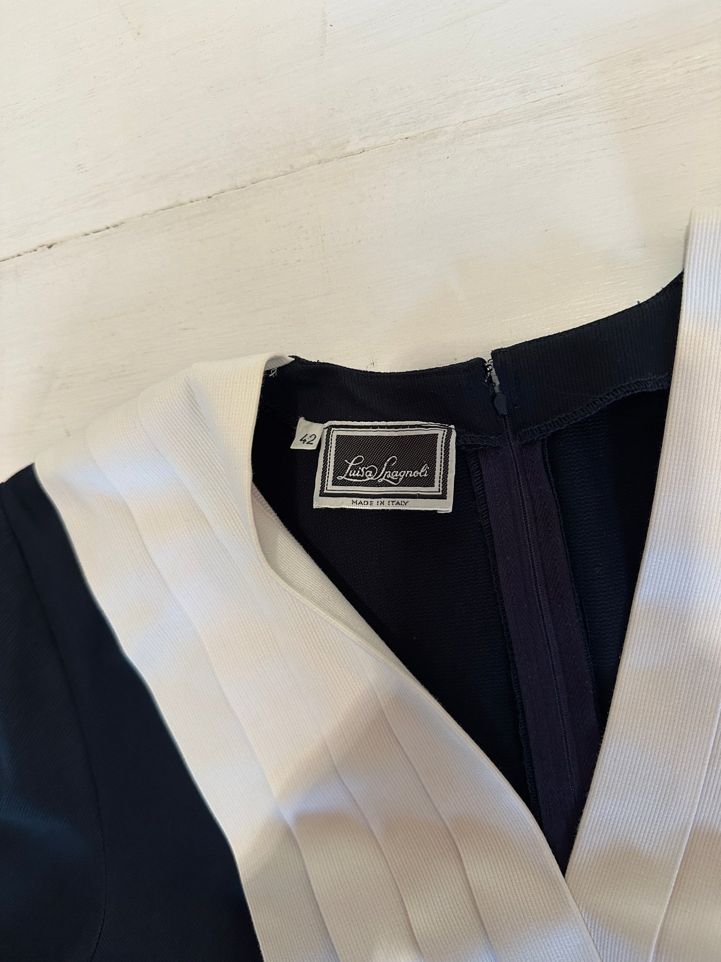 Abito Vintage Anni ‘80 Luisa Spagnoli Blu e Bianco