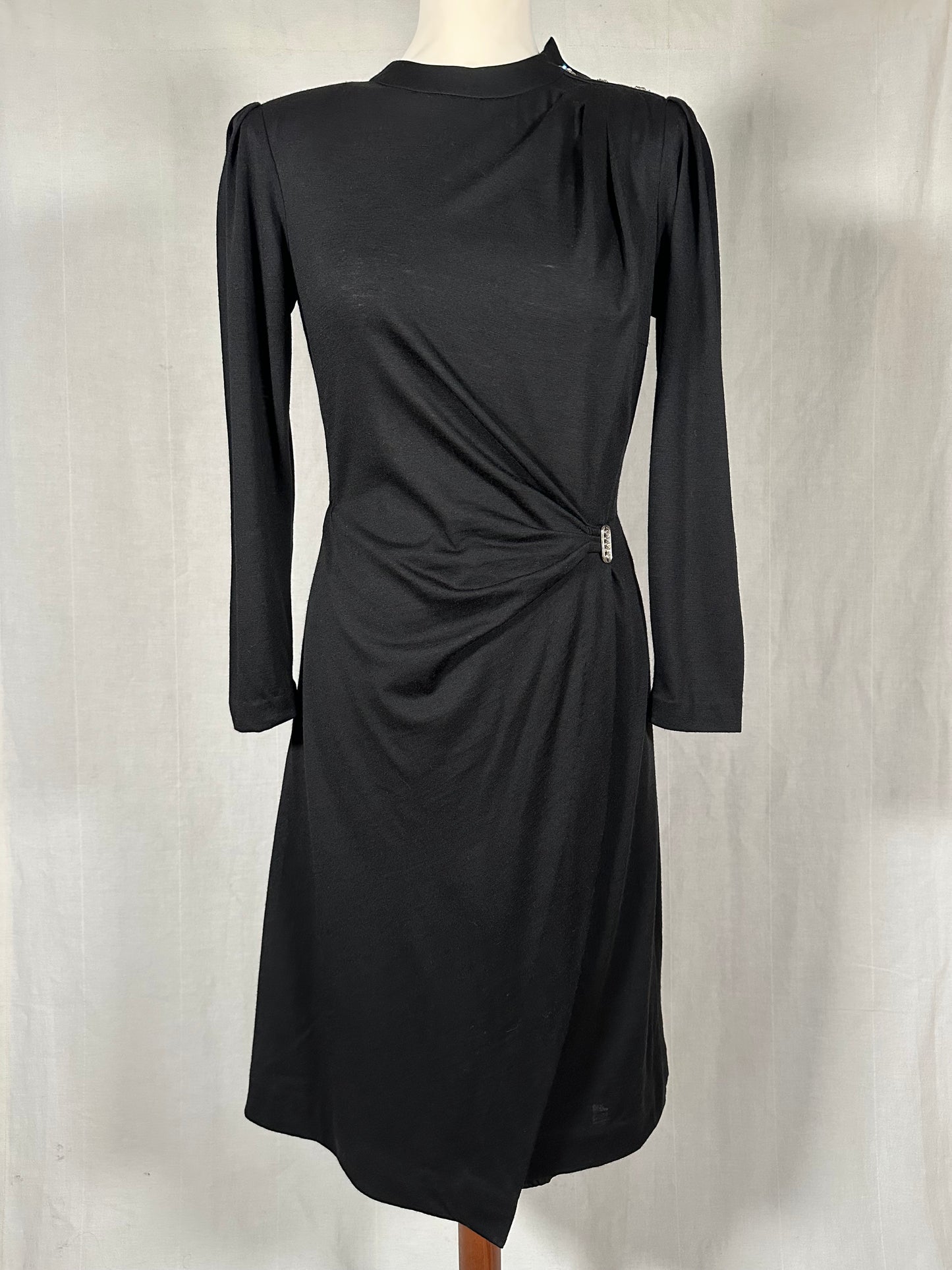 Abito Luisa Spagnoli Vintage Anni ‘80 in Lana Nero