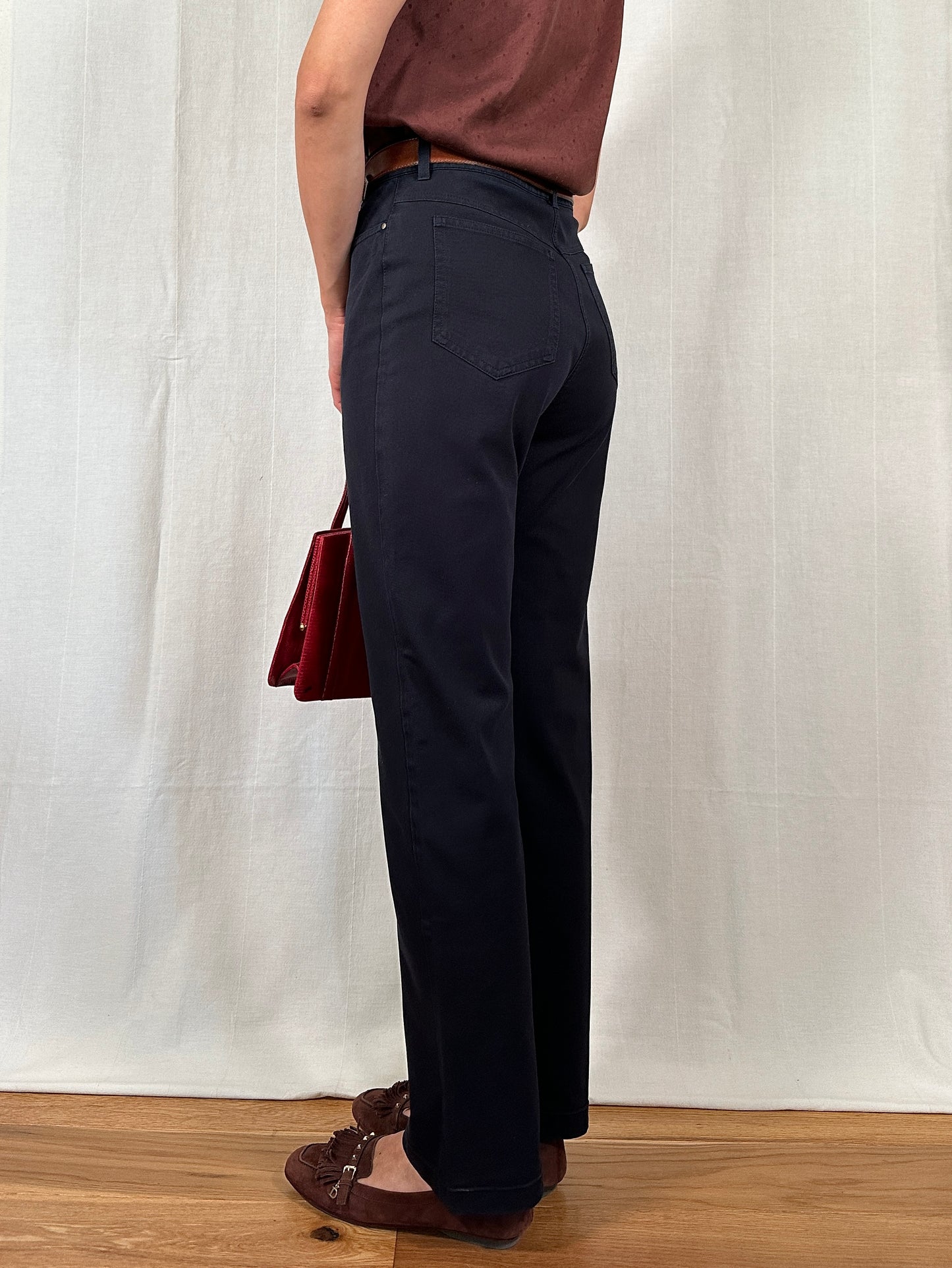 Pantalone Weekend MaxMara in Cotone Blu Tg.40