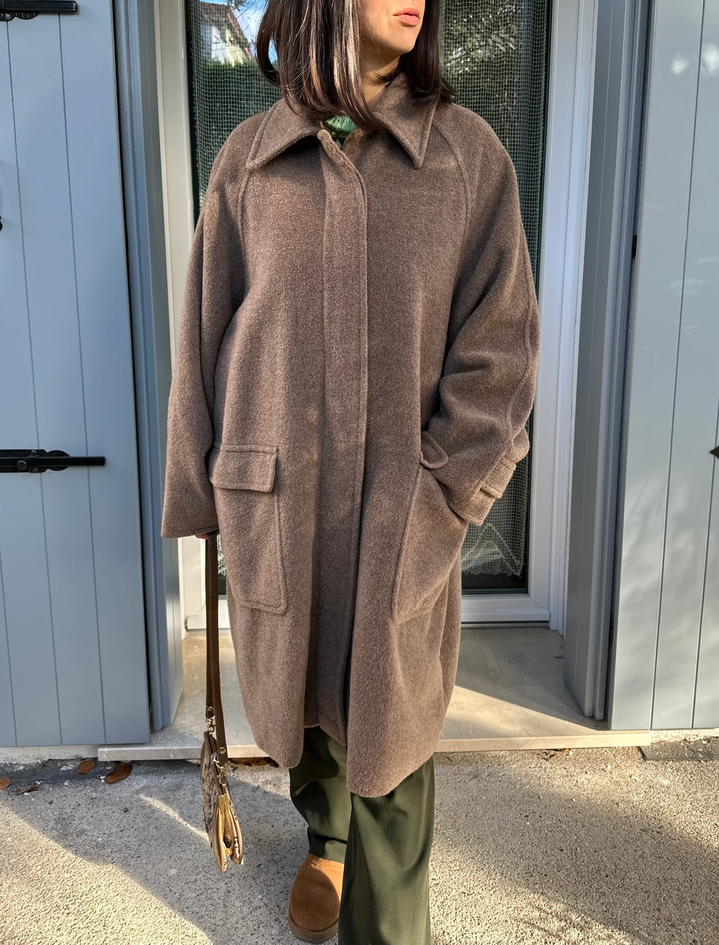 Cappotto Weekend by Max Mara Vintage Anni ‘90 Marrone Mocha Tg. Da 44 a 54