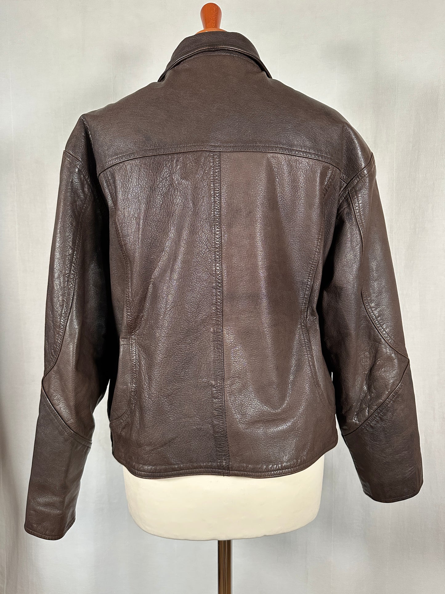 Giubbotto Anni ‘90 in Pelle Marrone