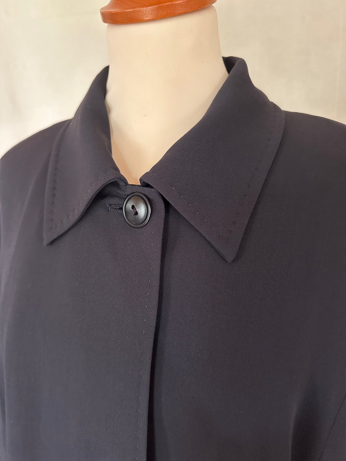 Soprabito / Giaccone Marina Rinaldi Lana e Viscosa Blu Tg.50/52