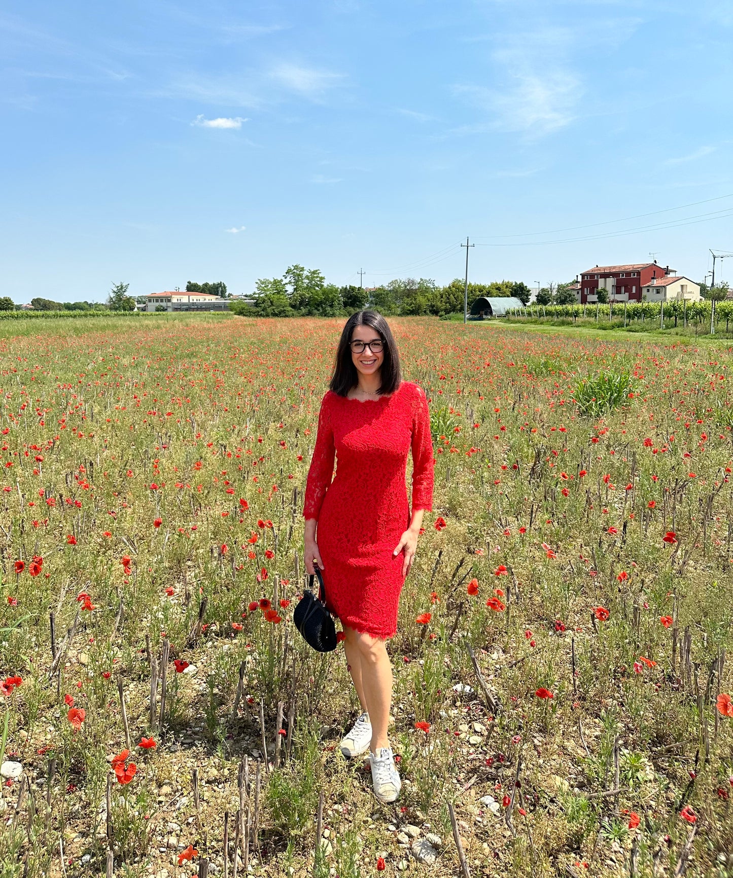 Abito Diane Von Furstenberg in Pizzo Corallo Tg.44