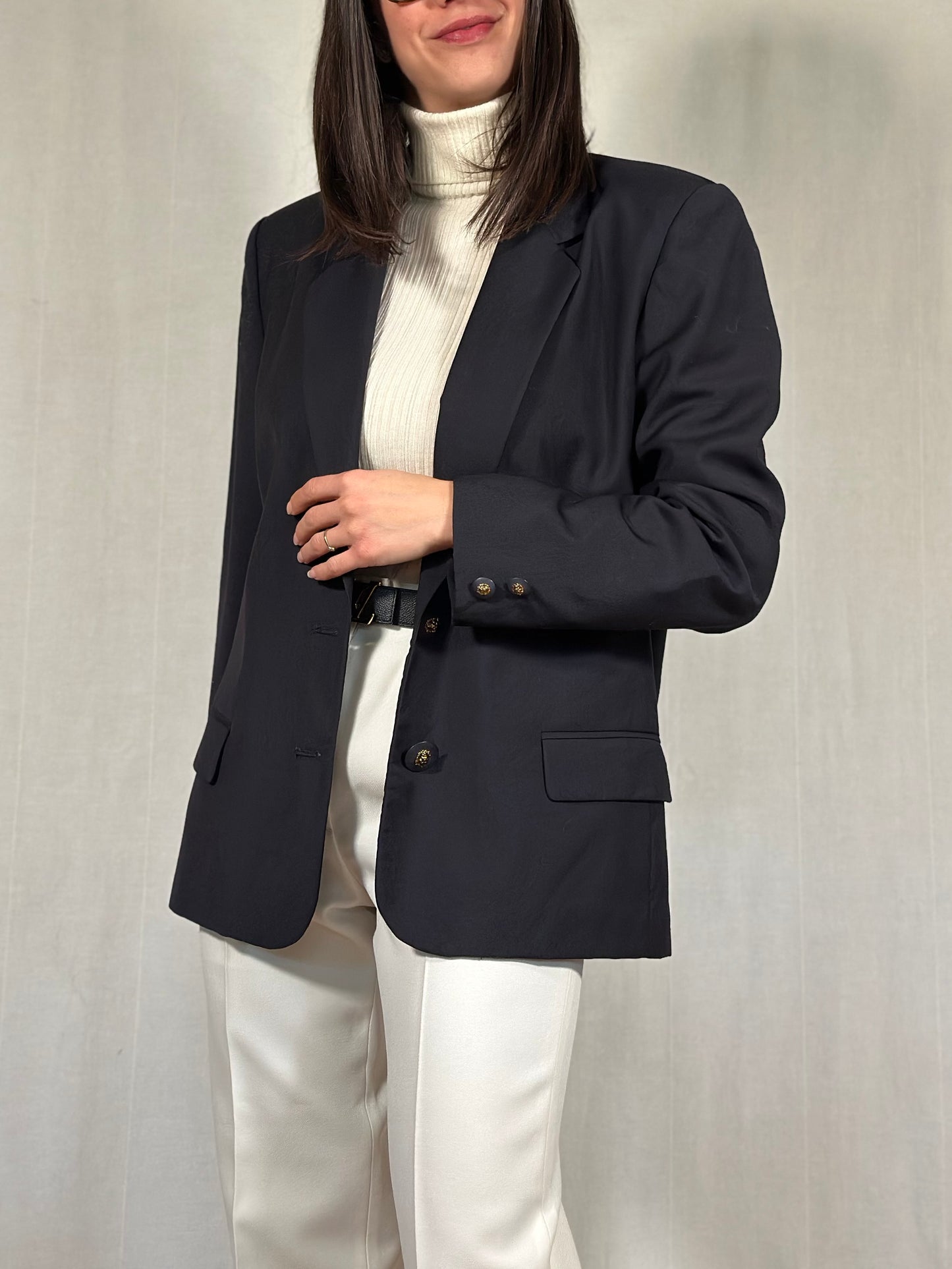 Blazer Vintage Anni ‘80 in Lana Blu