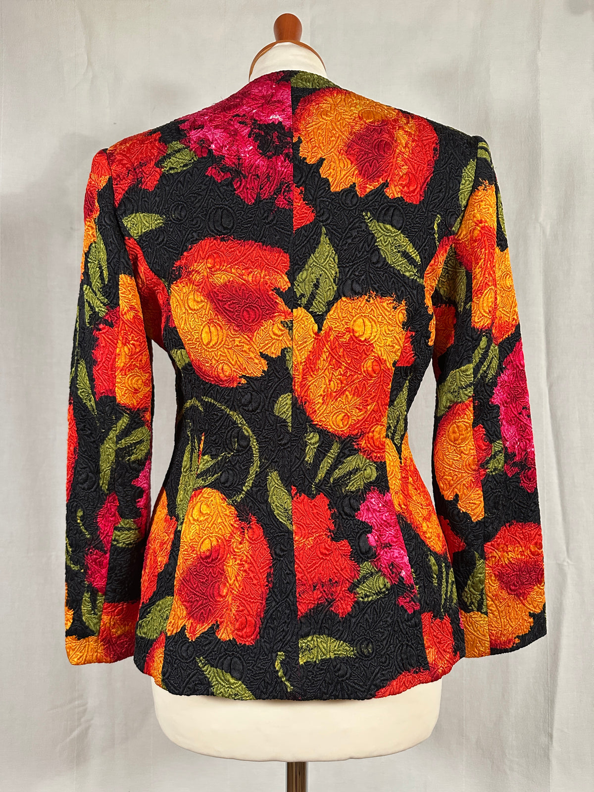 Giacca Anni ‘90 Pianoforte MaxMara Lana e Seta a Fiori
