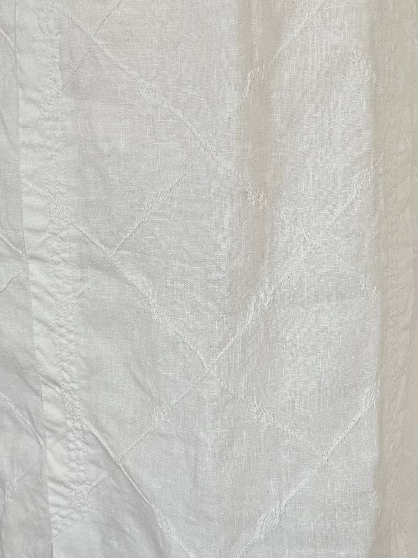 Gonna Vintage Lella Mode in Lino Bianca Tg.44/46