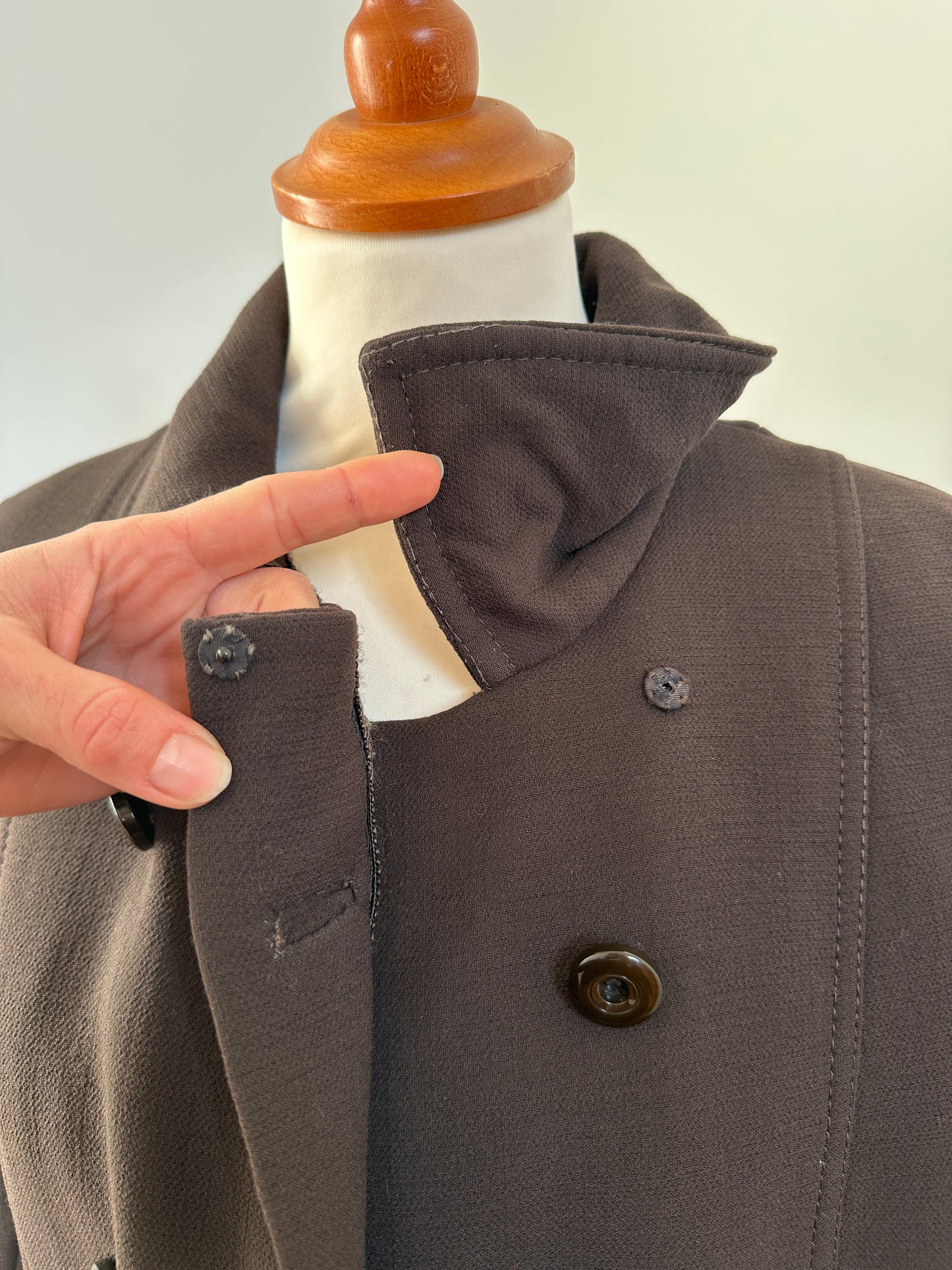 Cappotto Vintage Metà Anni ‘60 Sartoriale Marrone Cioccolato