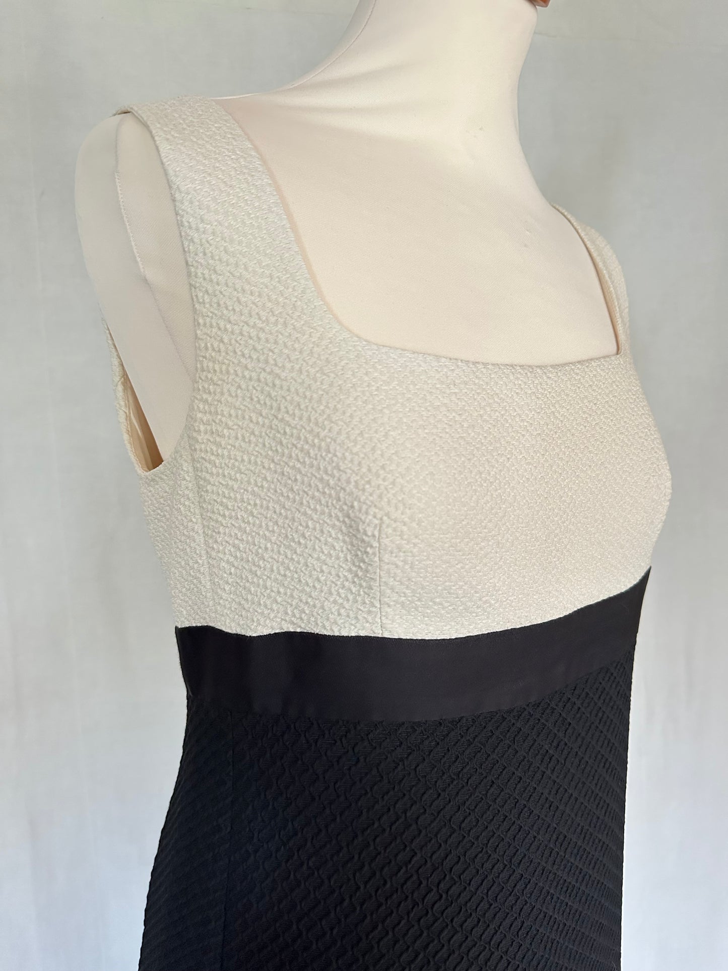 Abito MaxMara Pianoforte Elegante Nero e Panna Tg.42