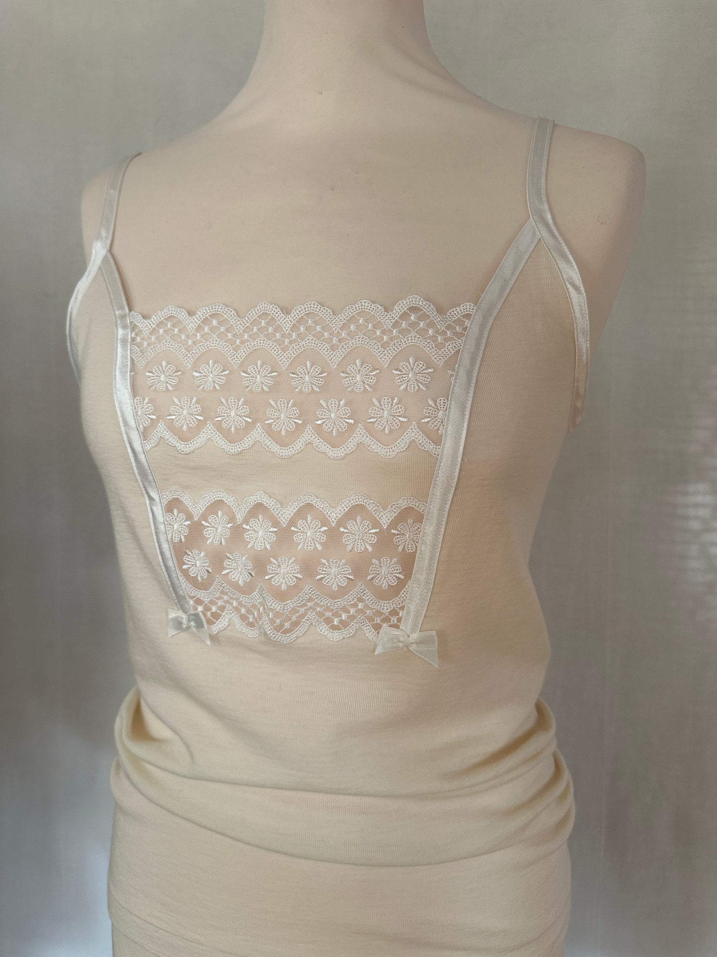 Canotta Intima Lisanza Nuova in Lana e Seta Beige