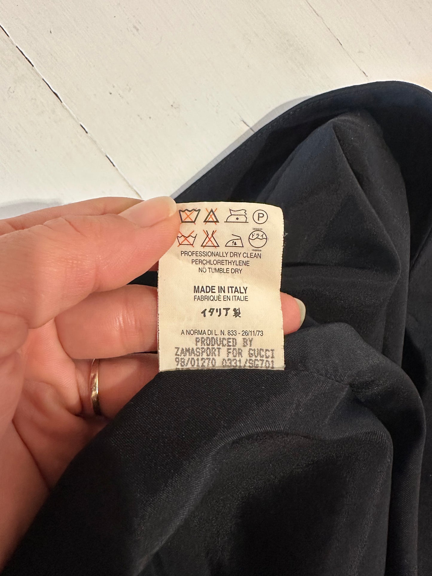 Gonna Gucci Vintage Anni ‘90 in Lana Blu Tg.40/42