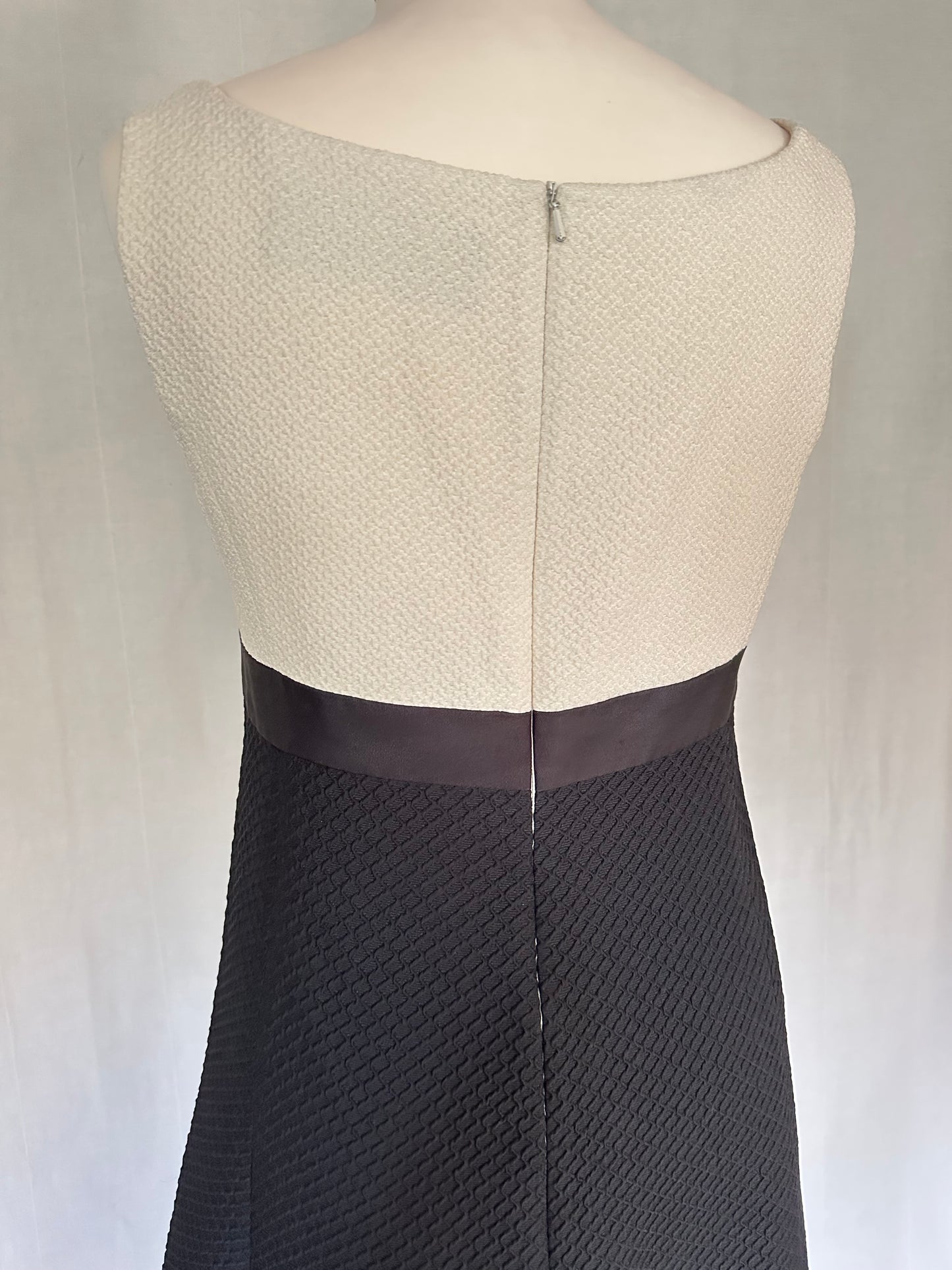 Abito MaxMara Pianoforte Elegante Nero e Panna Tg.42