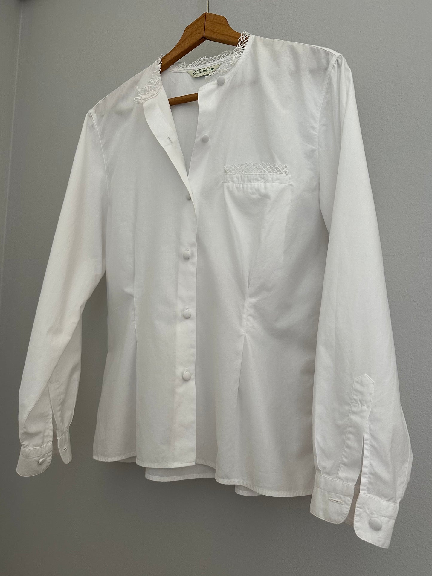 Camicia Vintage Anni ‘90 Calbros in Cotone Bianca Tg.46/48