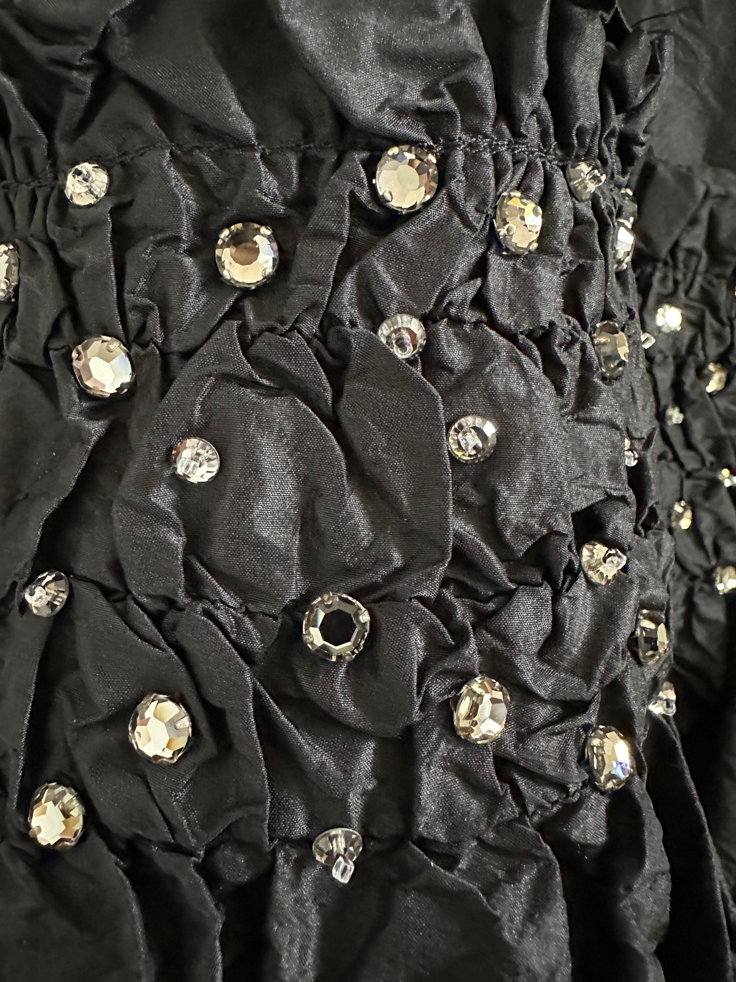 Gonna Blumarine Anni 2000 in Seta Nera con Brillanti Tg.50/52/54