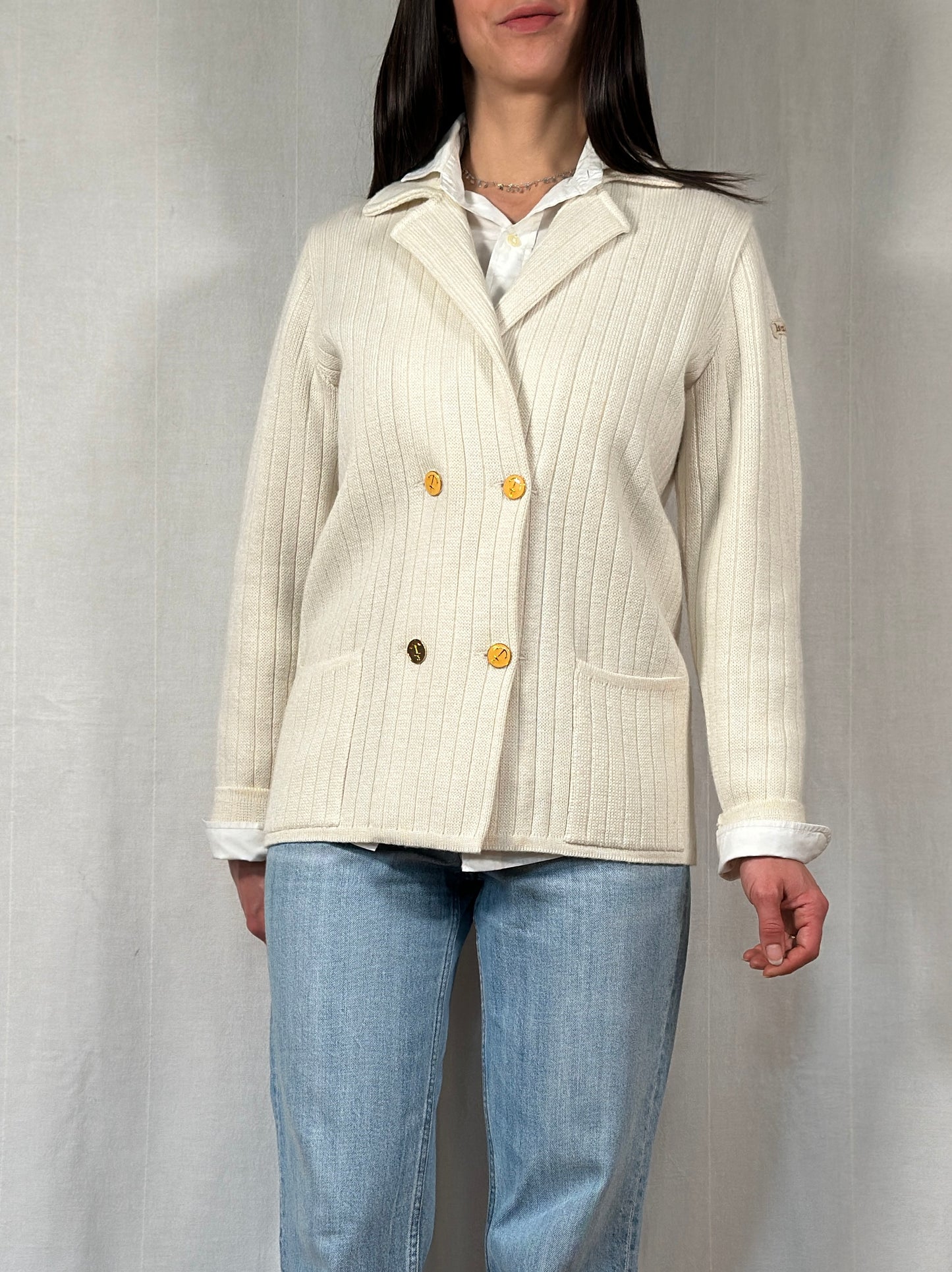 Cardigan Anni ‘80 in Misto Lana Panna