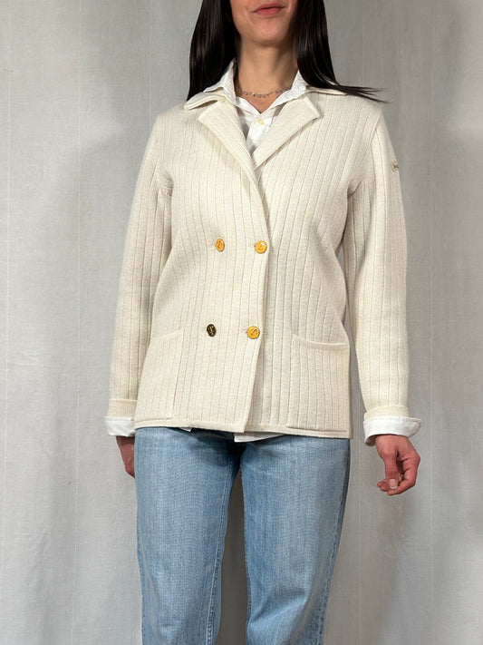 Cardigan/Blazer Anni ‘80 in Misto Lana Panna