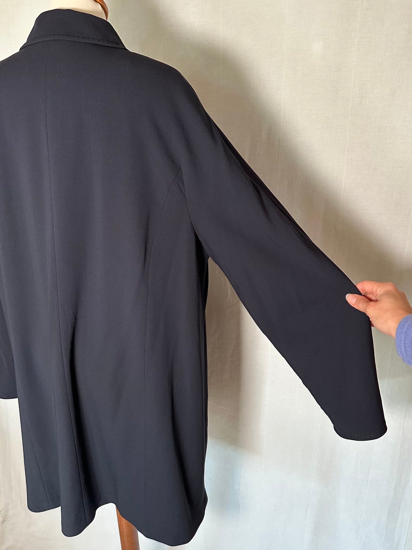 Soprabito / Giaccone Marina Rinaldi Lana e Viscosa Blu Tg.50/52