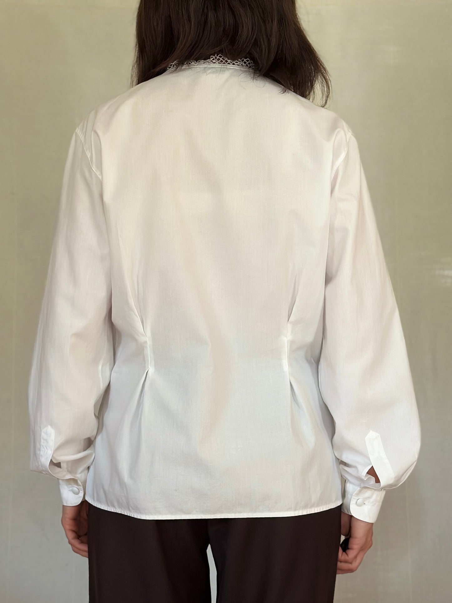 Camicia Vintage Anni ‘90 Calbros in Cotone Bianca Tg.46/48