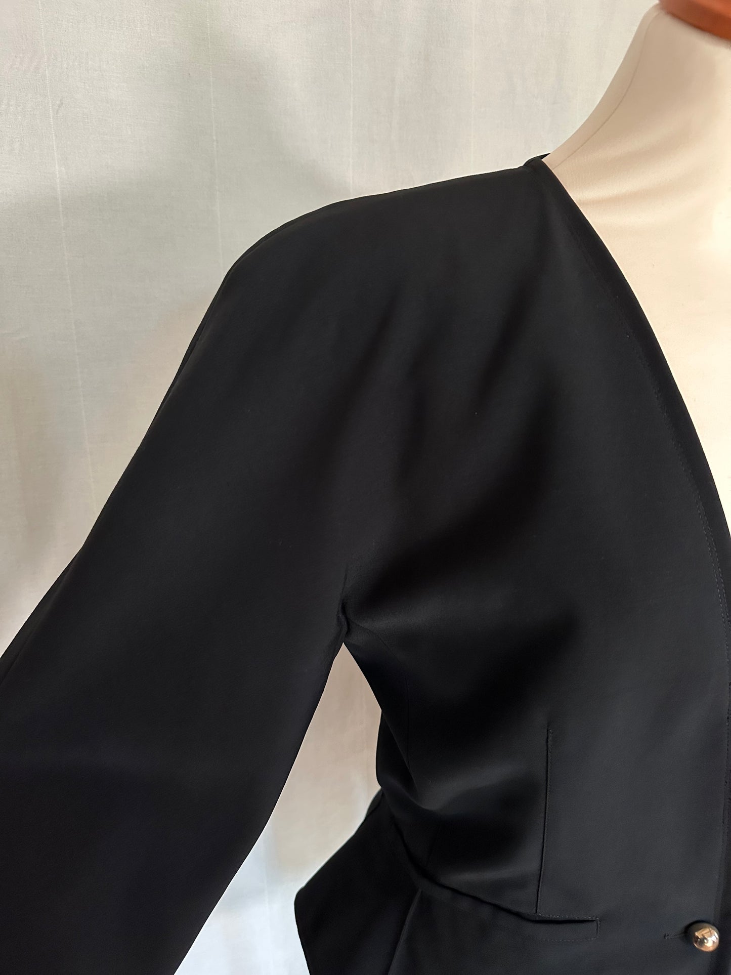 Giacca Genny Vintage Anni ‘80 in Lana Nera Tg.42