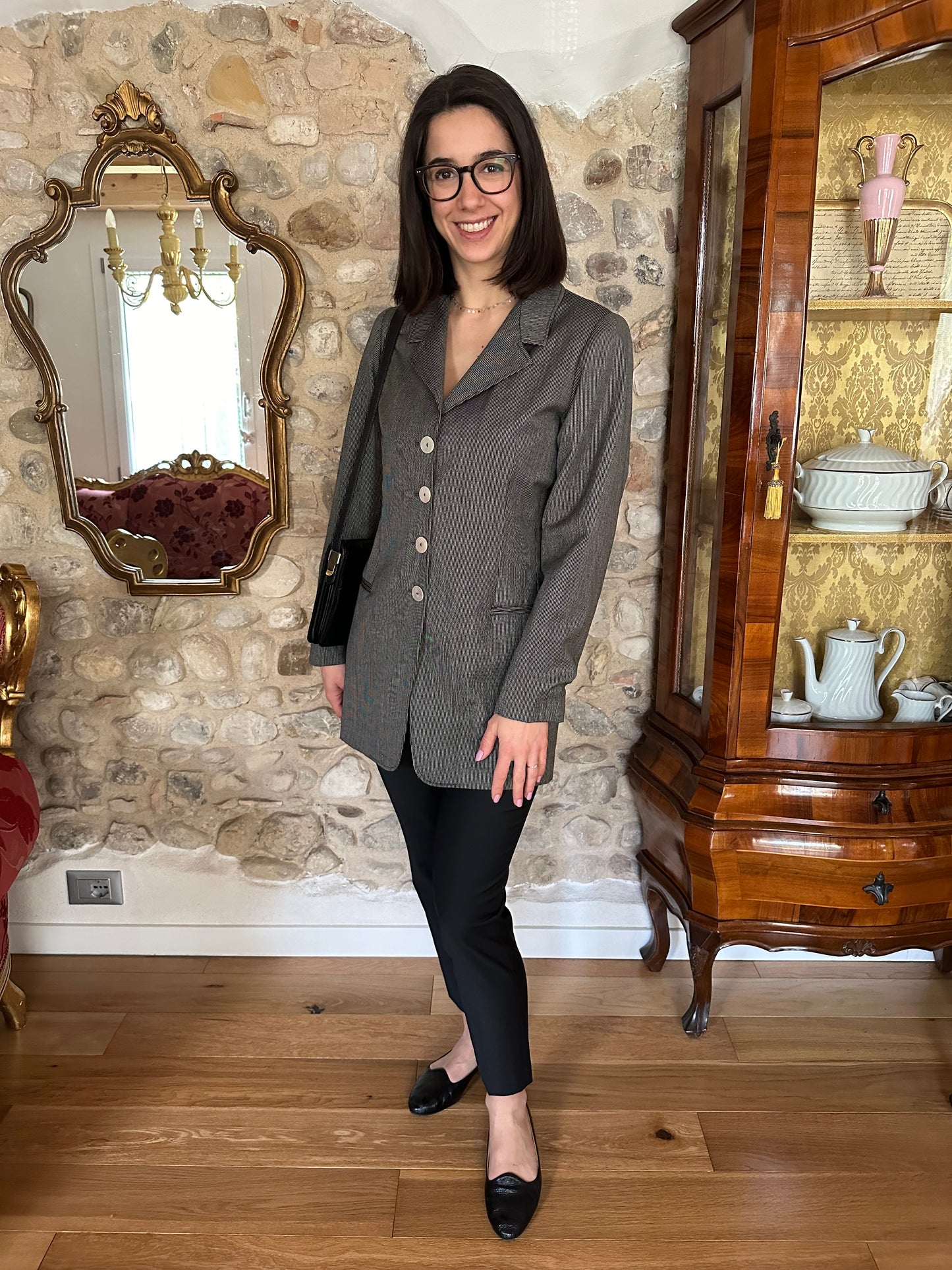 Giacca Vintage Les Copains anni ‘80/‘90 a Righe Tg.40/42