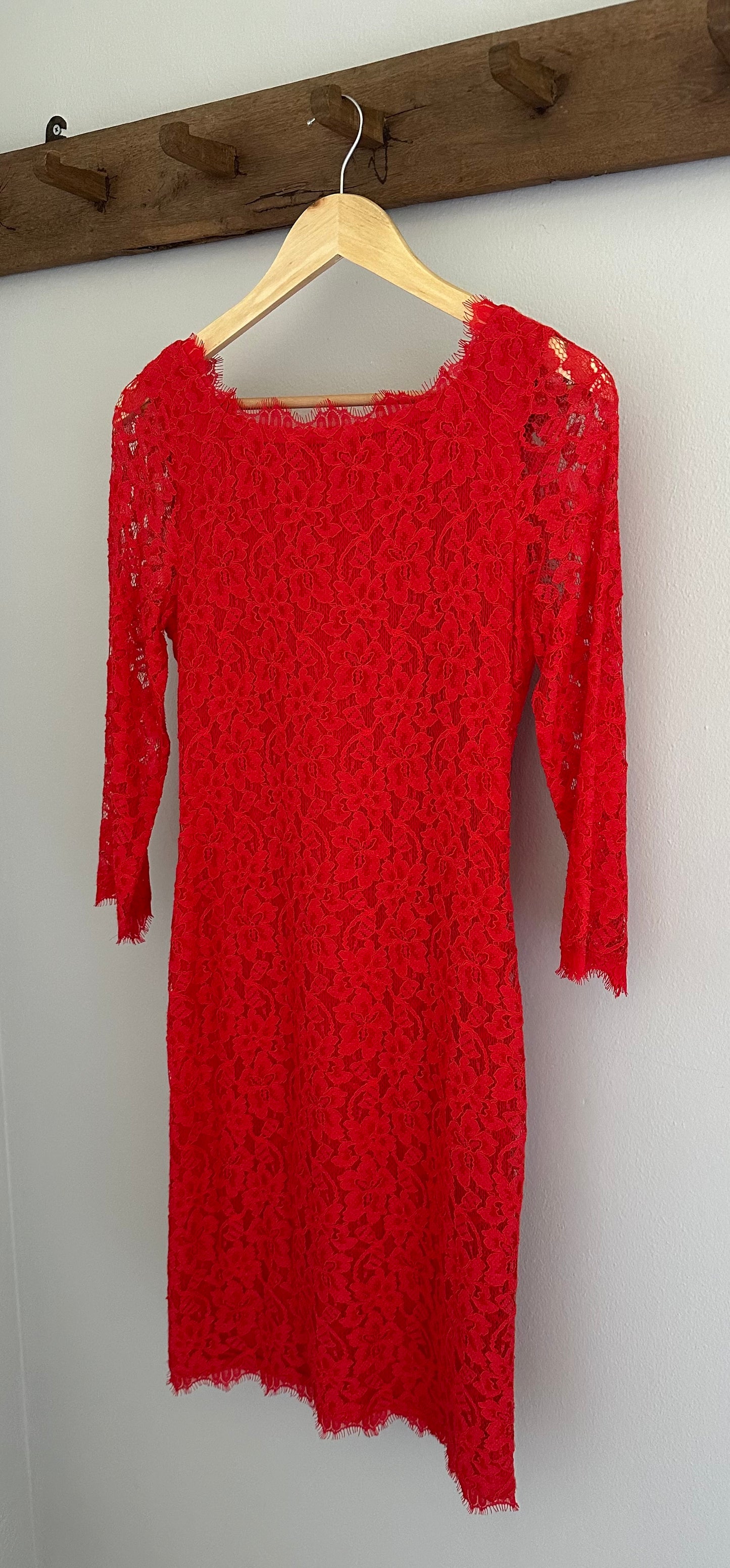 Abito Diane Von Furstenberg in Pizzo Corallo Tg.44