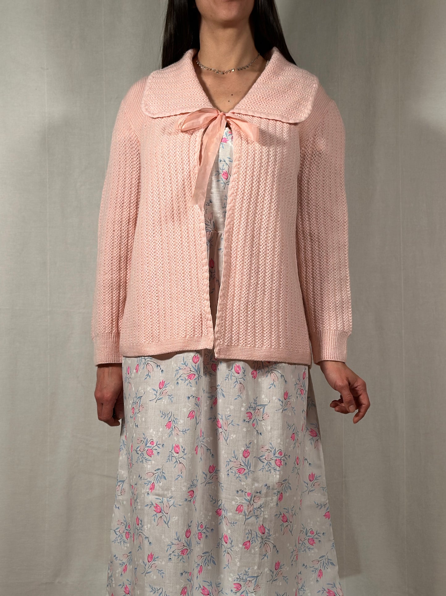 Liseuse Vintage Anni ‘60 in Misto Lana Rosa