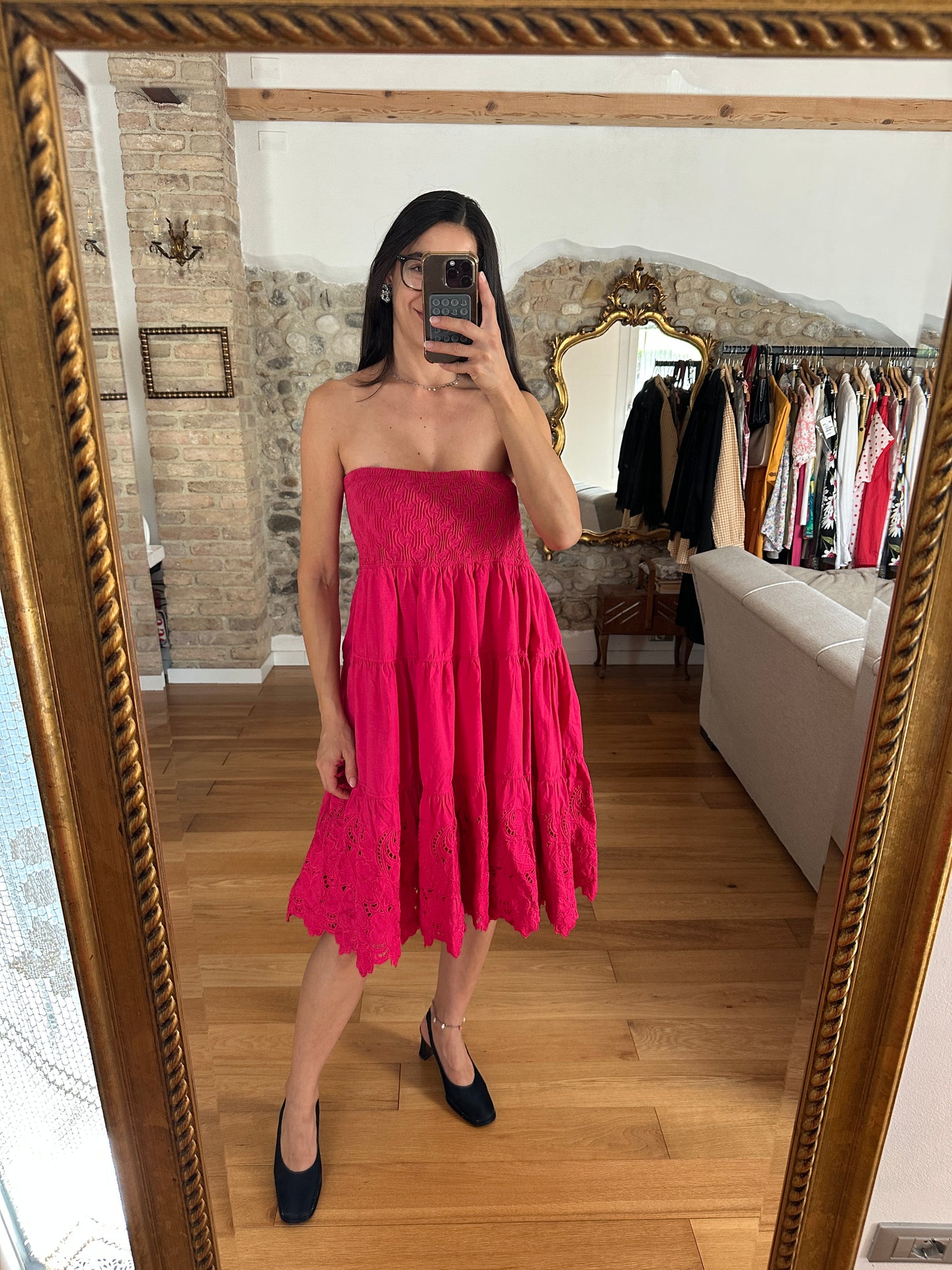 Abito Roccobarocco Nero + Gonna La Perla Fucsia
