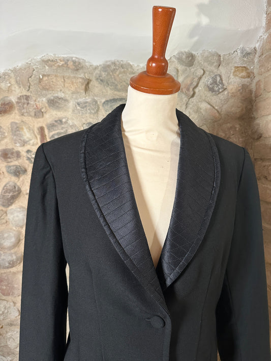 Giacca Vintage in Lana Nera