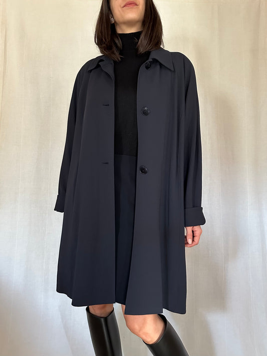 Soprabito / Giaccone Marina Rinaldi Lana e Viscosa Blu Tg.50/52