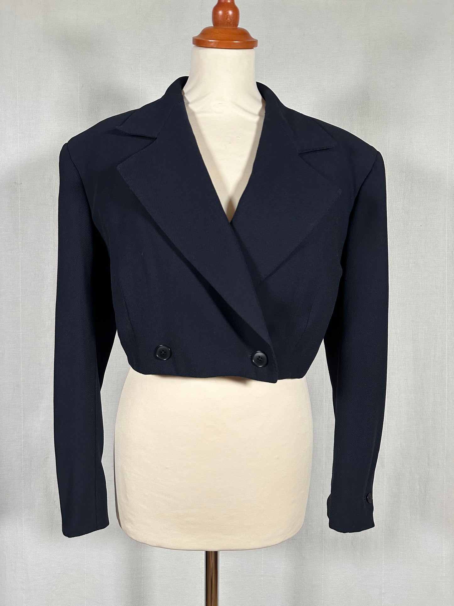Giacca Crop Gianni Versace Vintage Anni ‘80 Blu