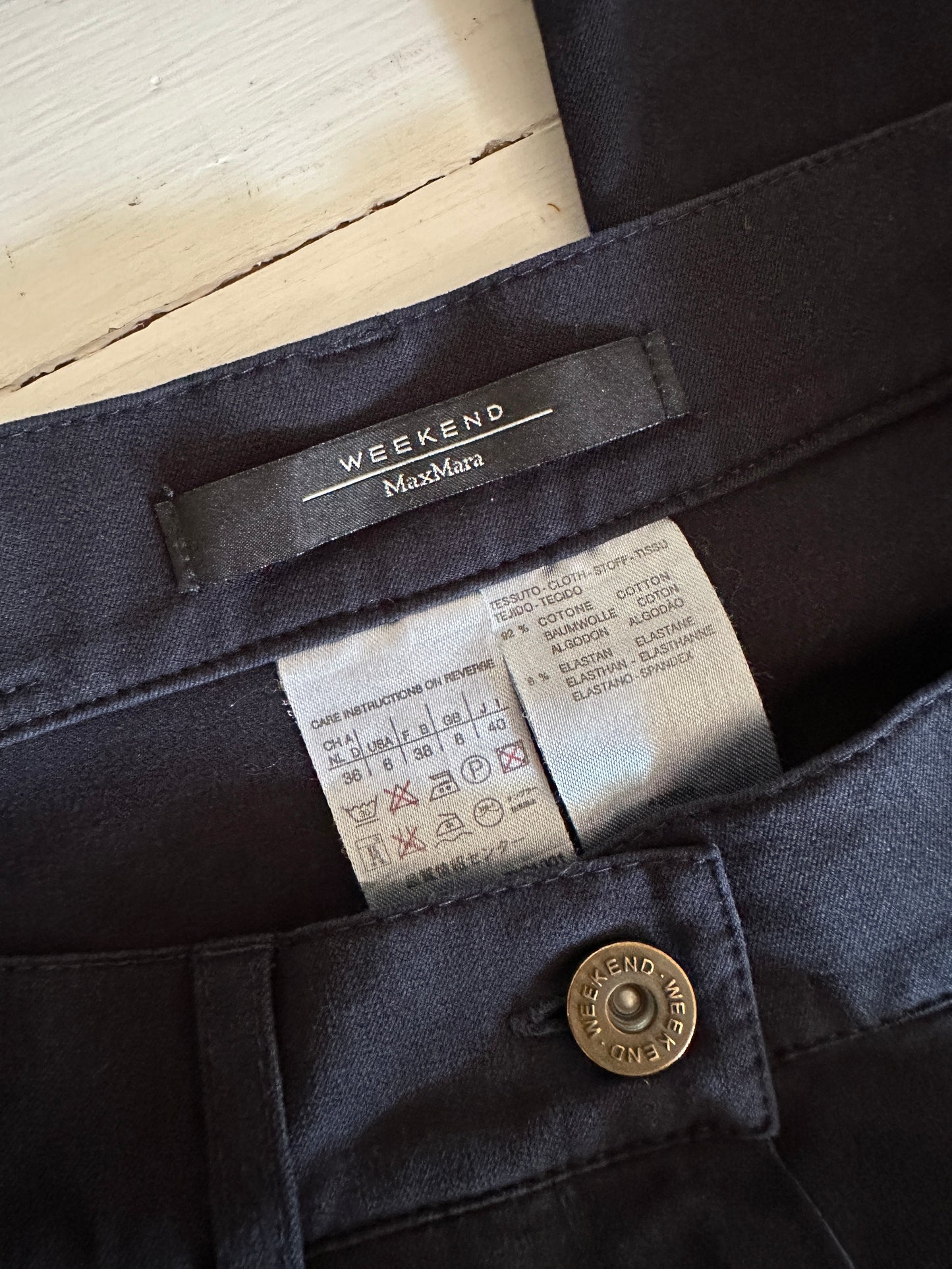 Pantalone Weekend MaxMara in Cotone Blu Tg.40